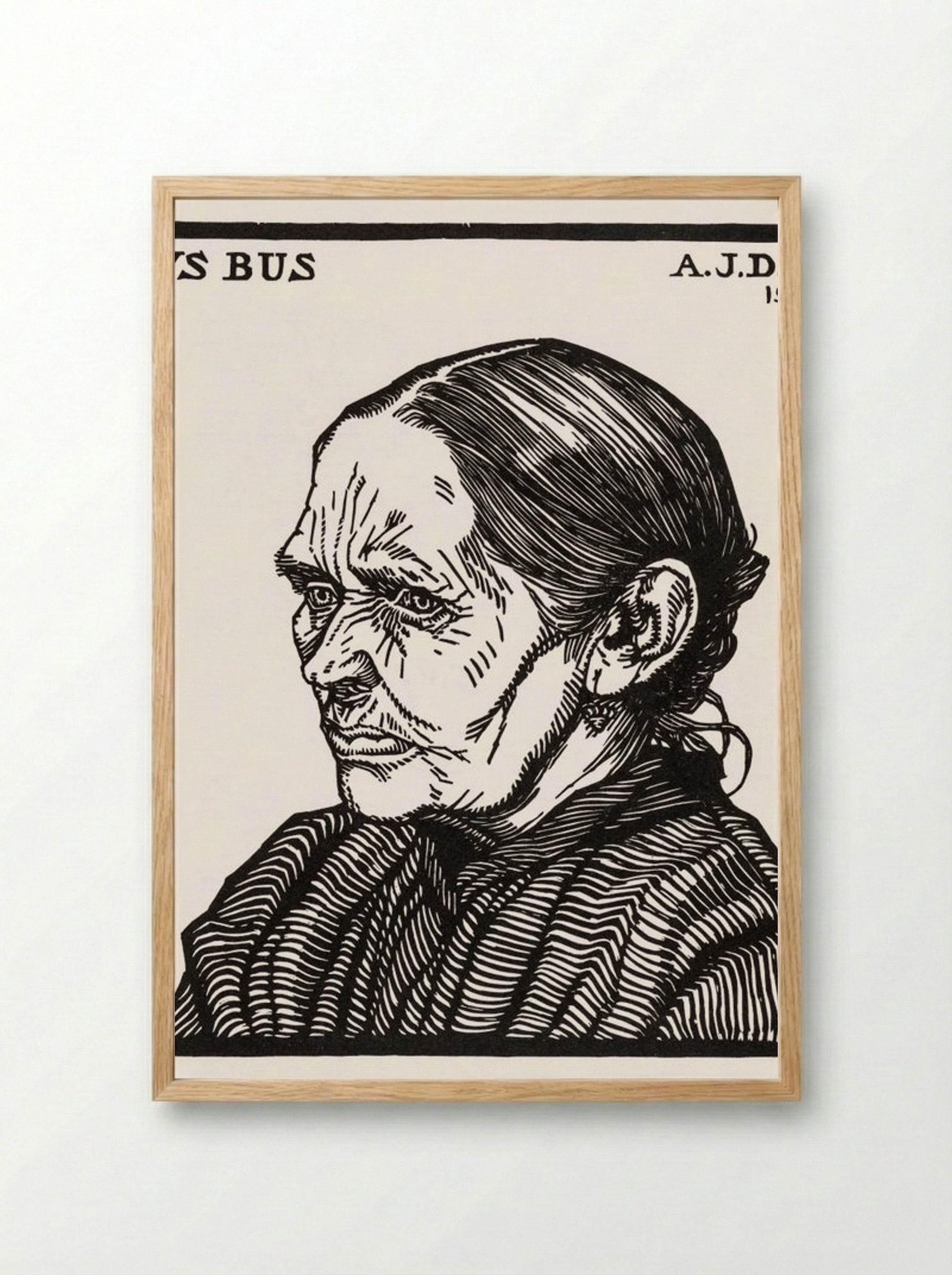 Portrait of Lijs Bus - Julie de Graag - Framed Print Wood