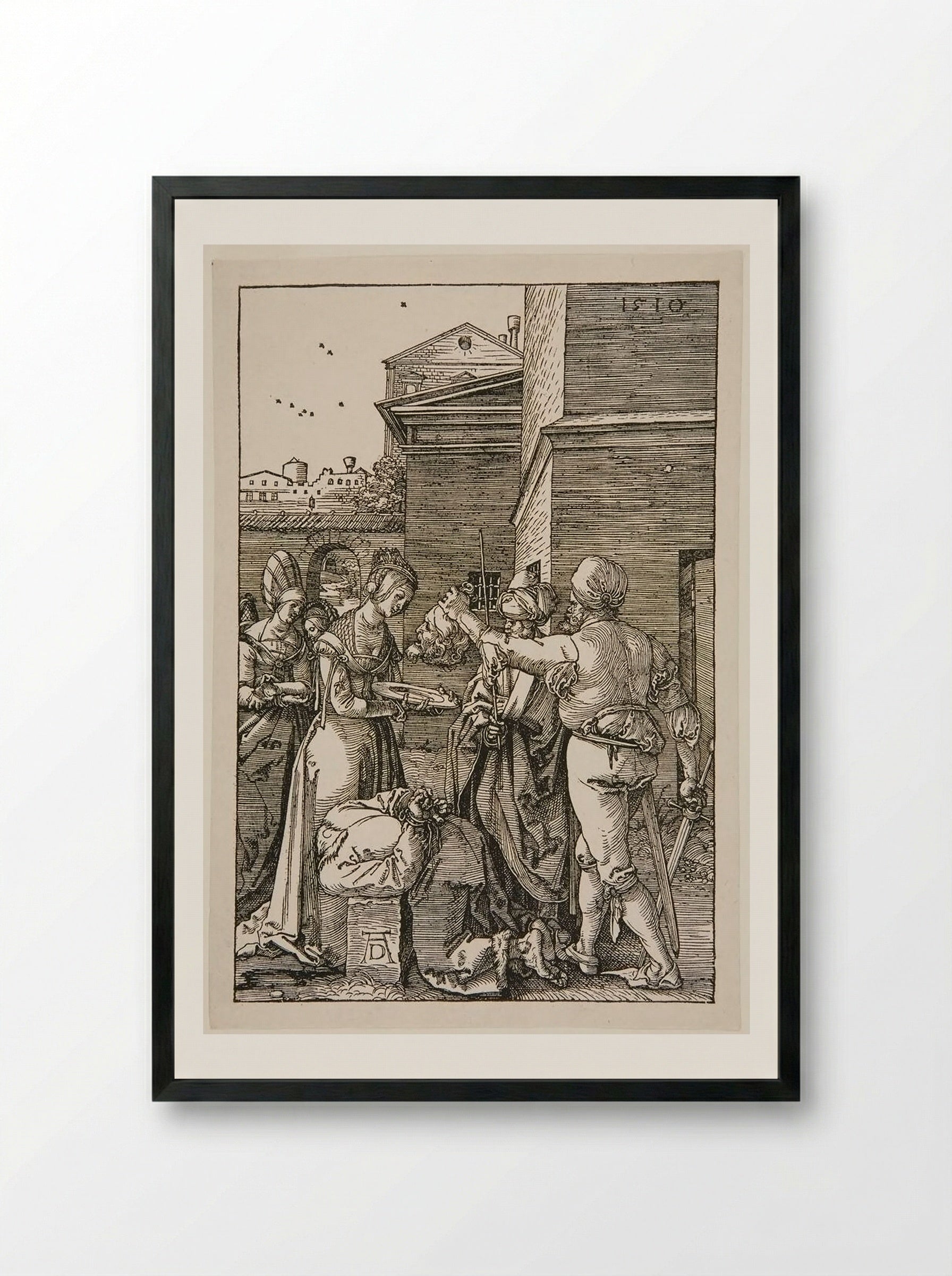 Beheading of John the Baptist - Albrecht Dürer - Framed Print Black