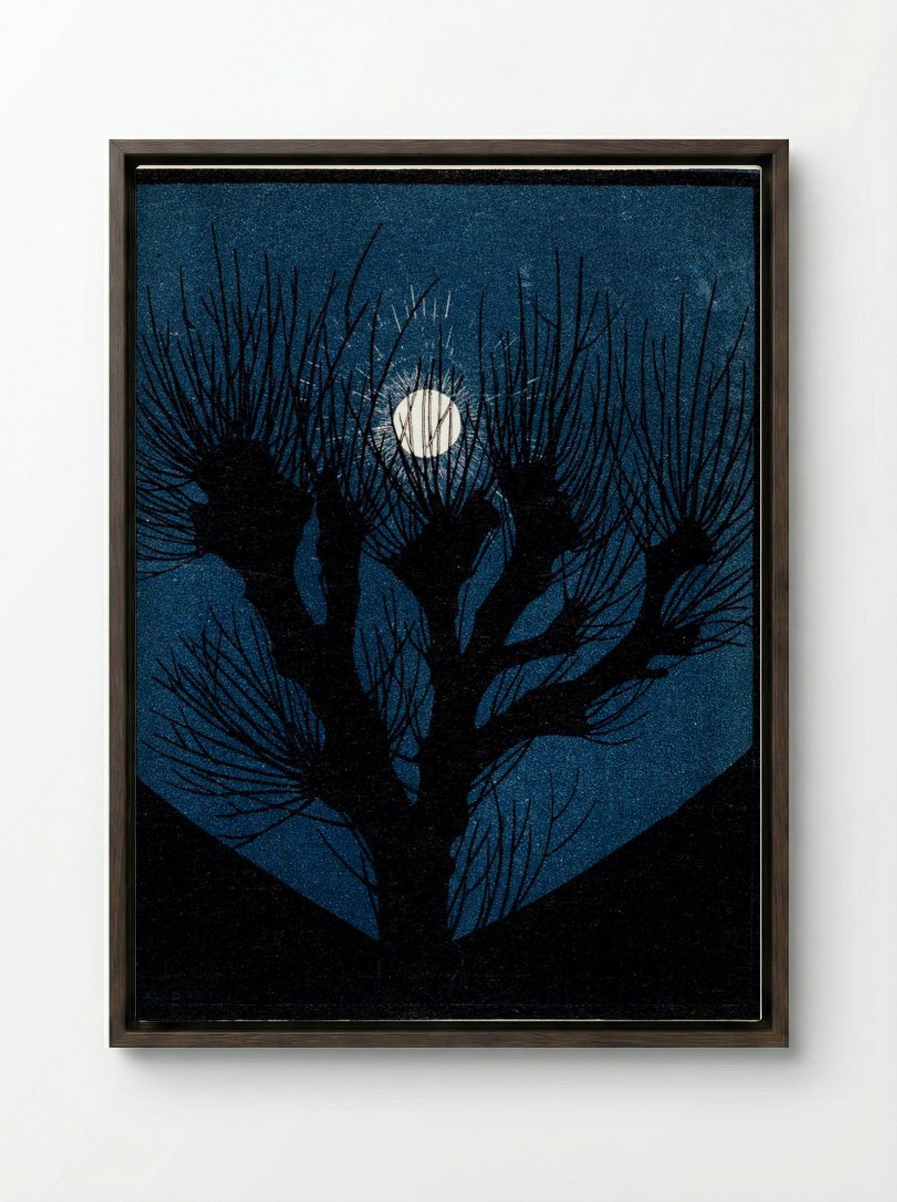 Moon Light - Julie de Graag - Framed Canvas Dark Wood