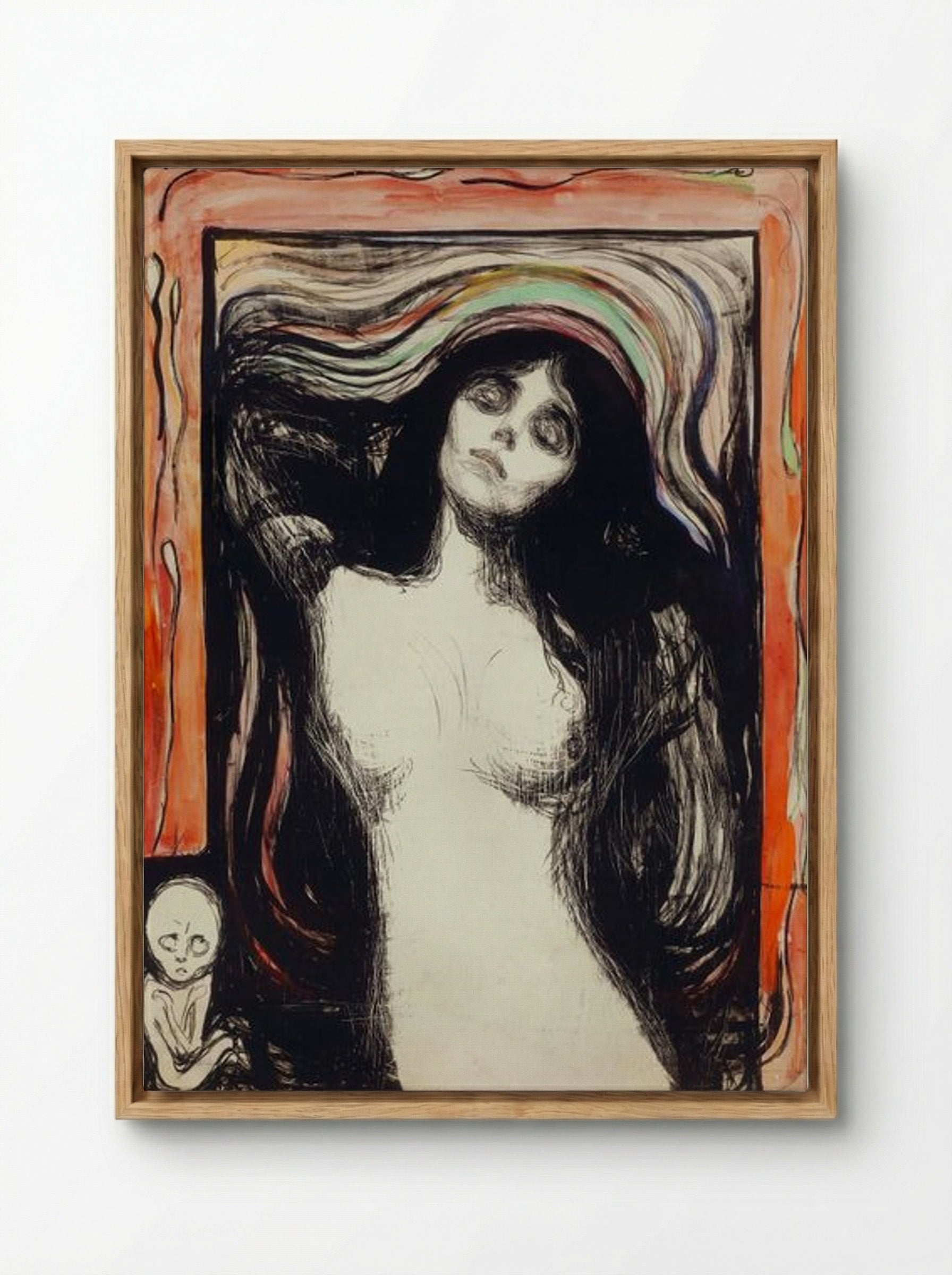 Madonna - Edvard Munch - Framed Canvas Wood