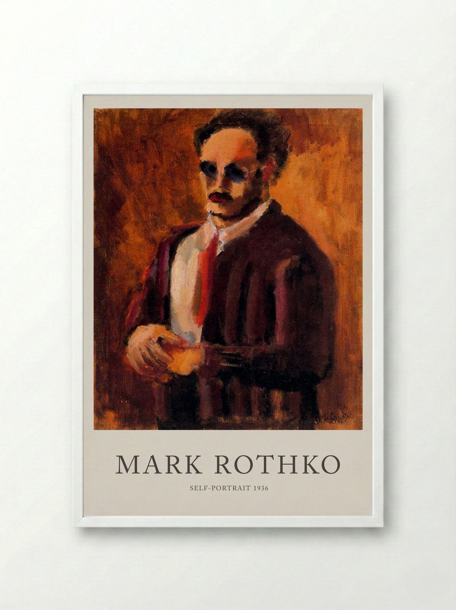 Self-Portrait - Mark Rothko - Framed Print White