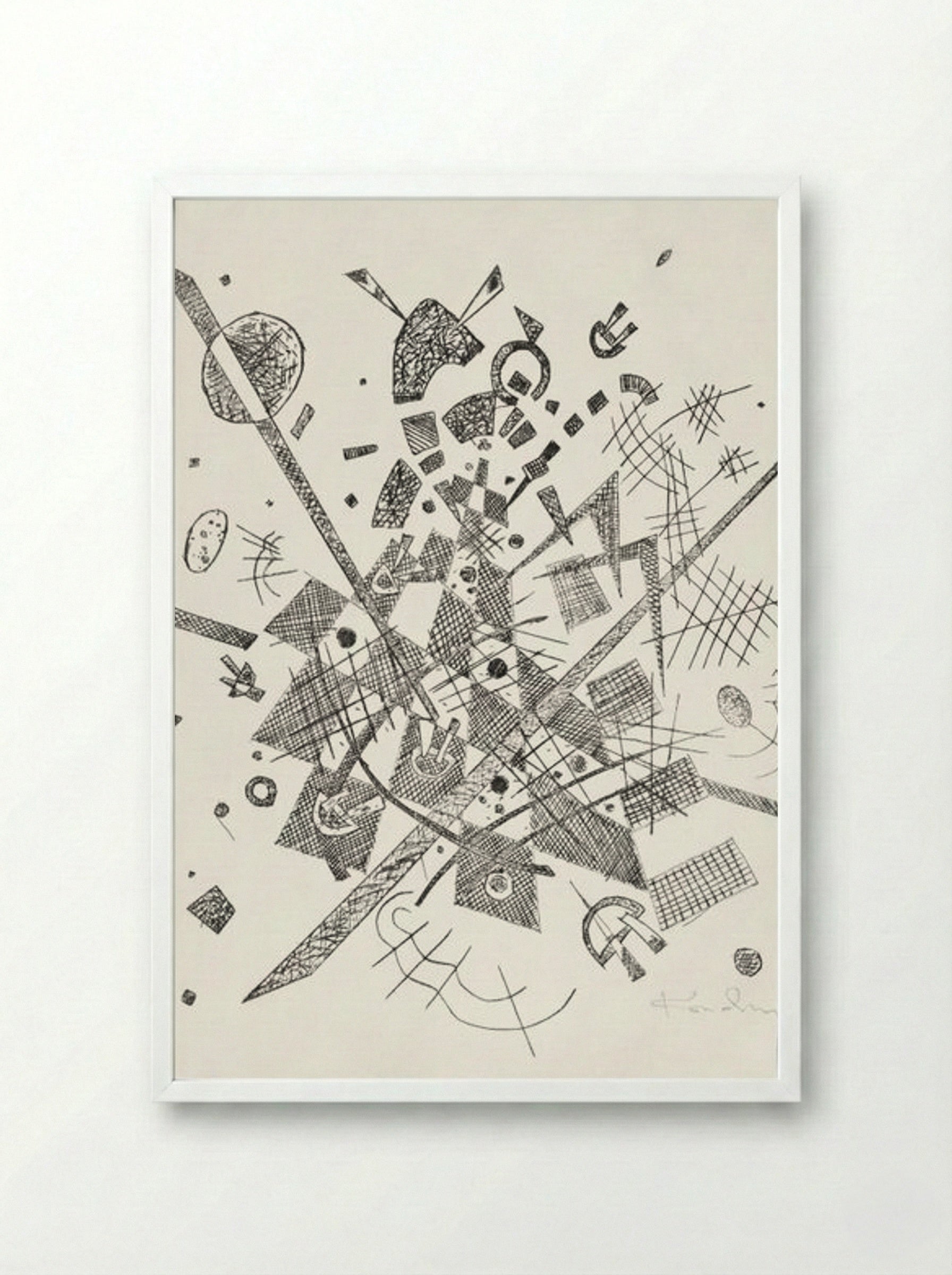 Kleine Welten IX (Small Worlds IX) - Wassily Kandinsky - Framed Print White