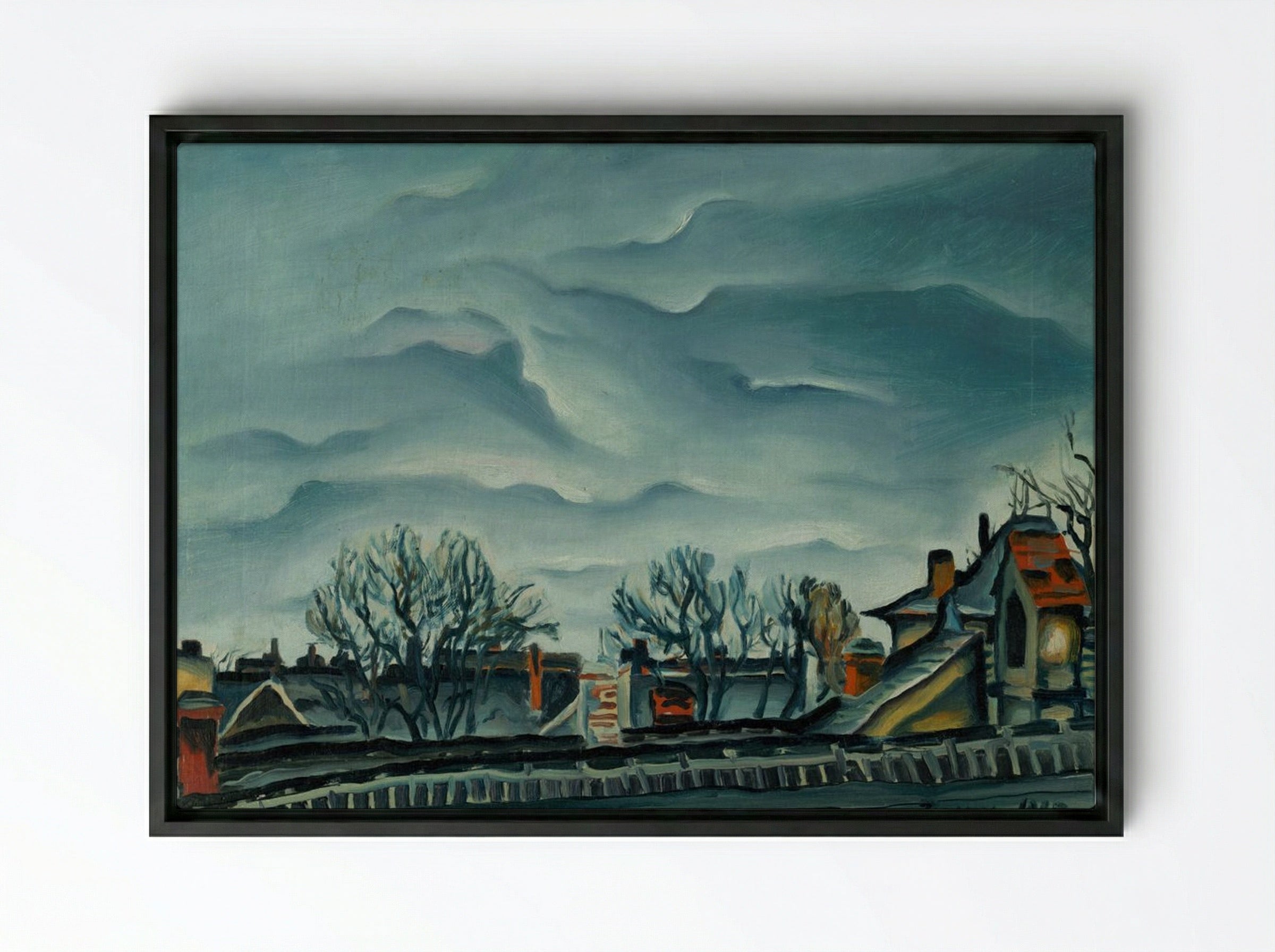 In Suburbs - Konstantin Bauer - Framed Canvas Black