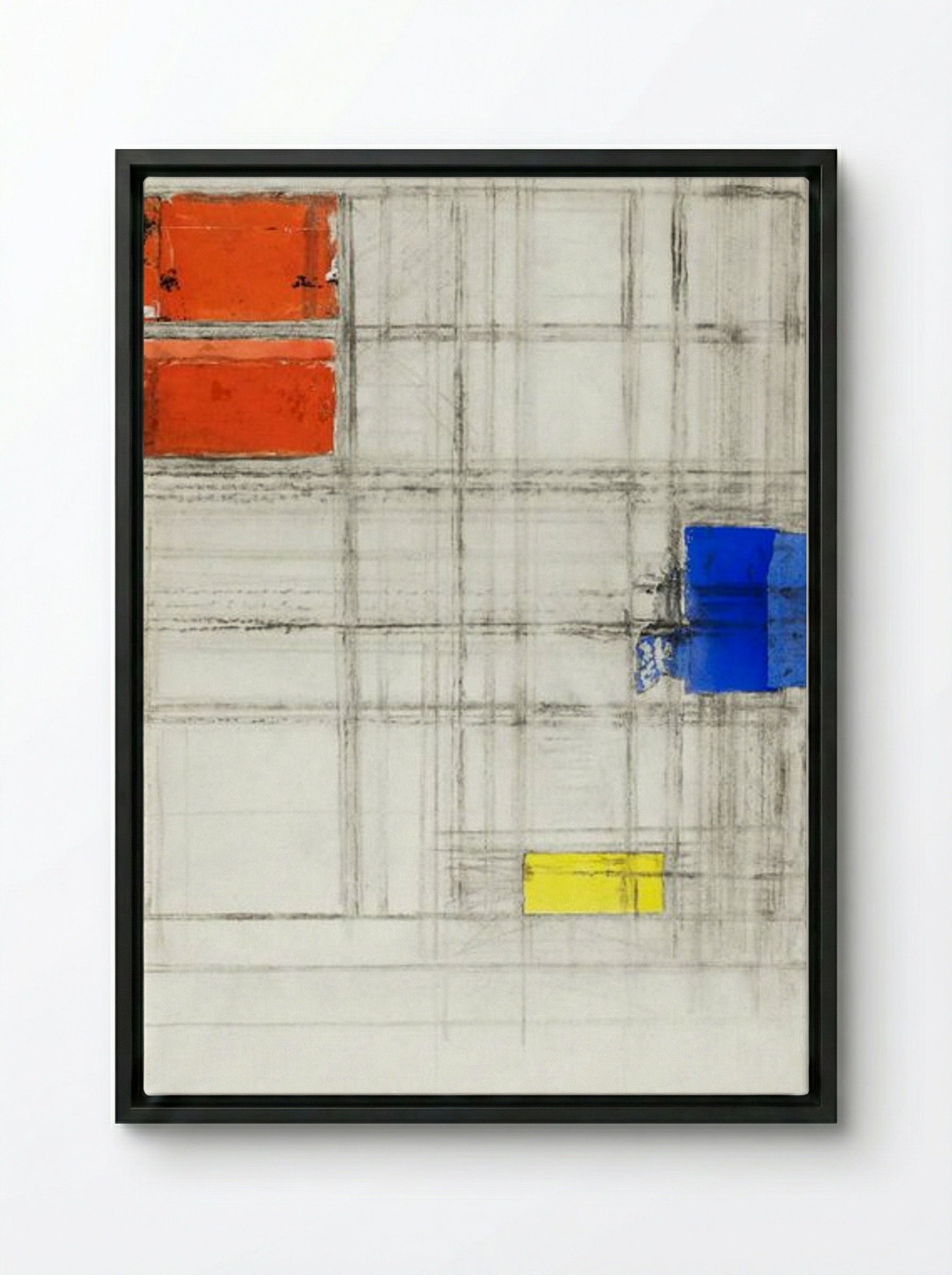 Study for a Composition - Piet Mondrian - Framed Canvas Black
