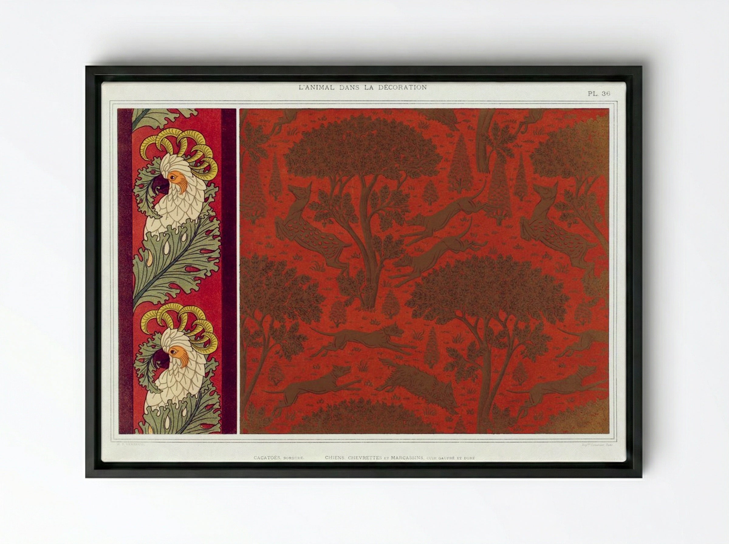 L'Animal dans la Décoration, Plate 36 - Maurice Pillard Verneuil - Framed Canvas Black