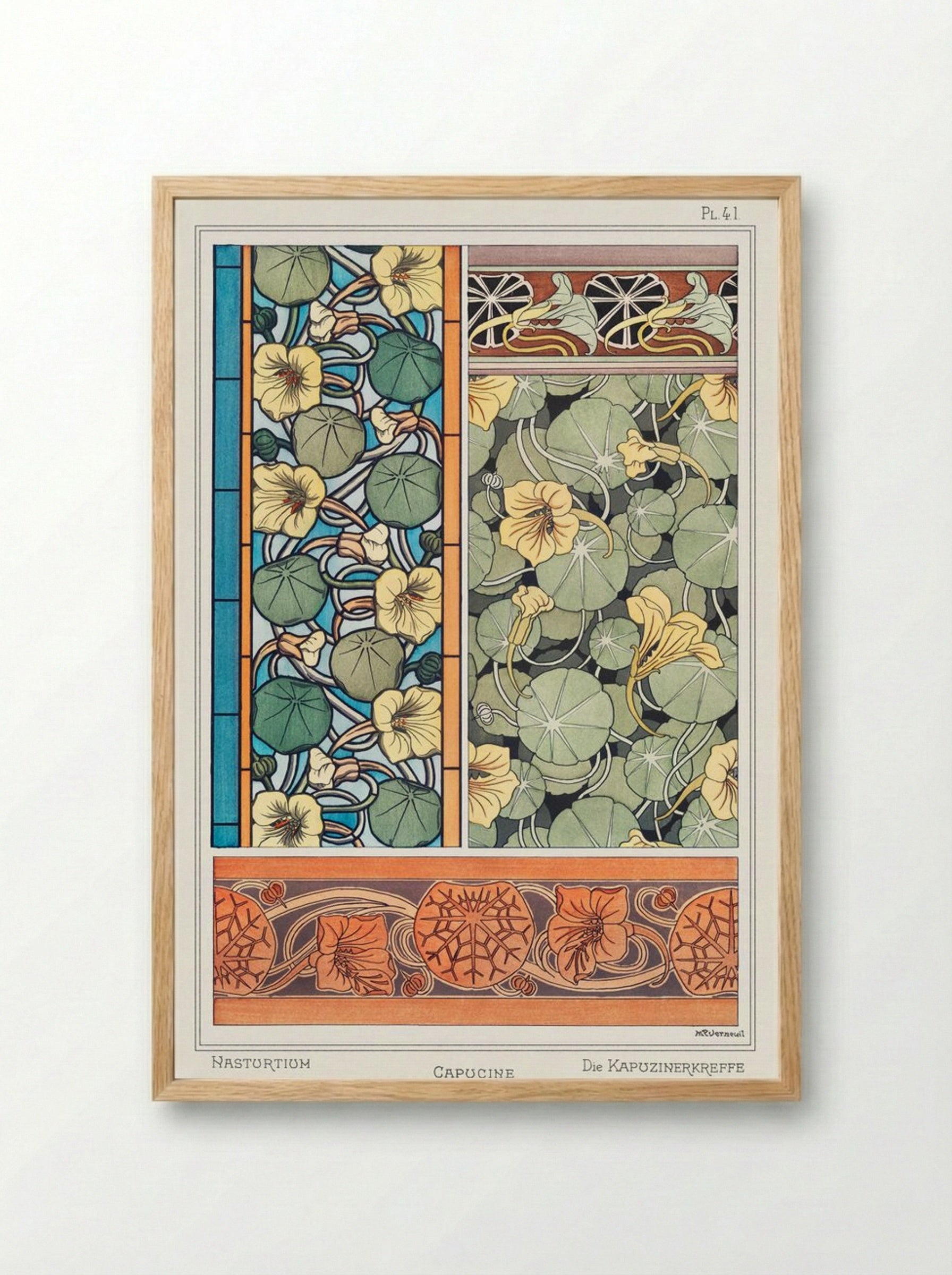 Capucine, from La Plante et ses Applications ornementales - Maurice Pillard Verneuil - Framed Print Wood