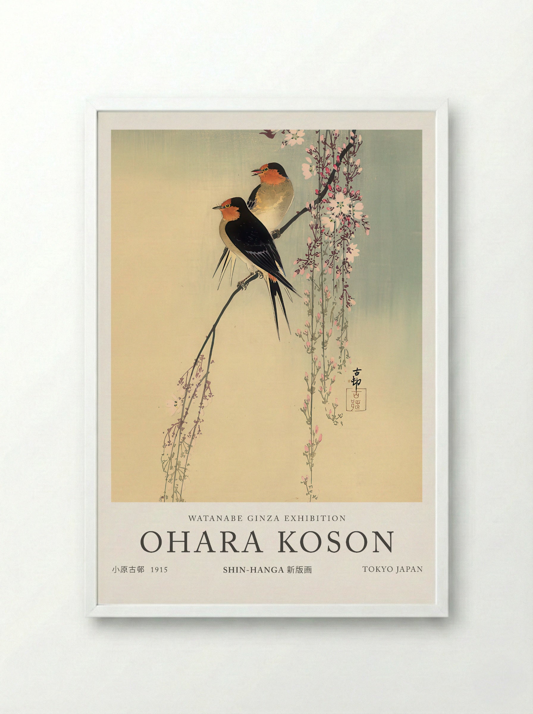 Swallows With Cherry Blossom - Ohara Koson