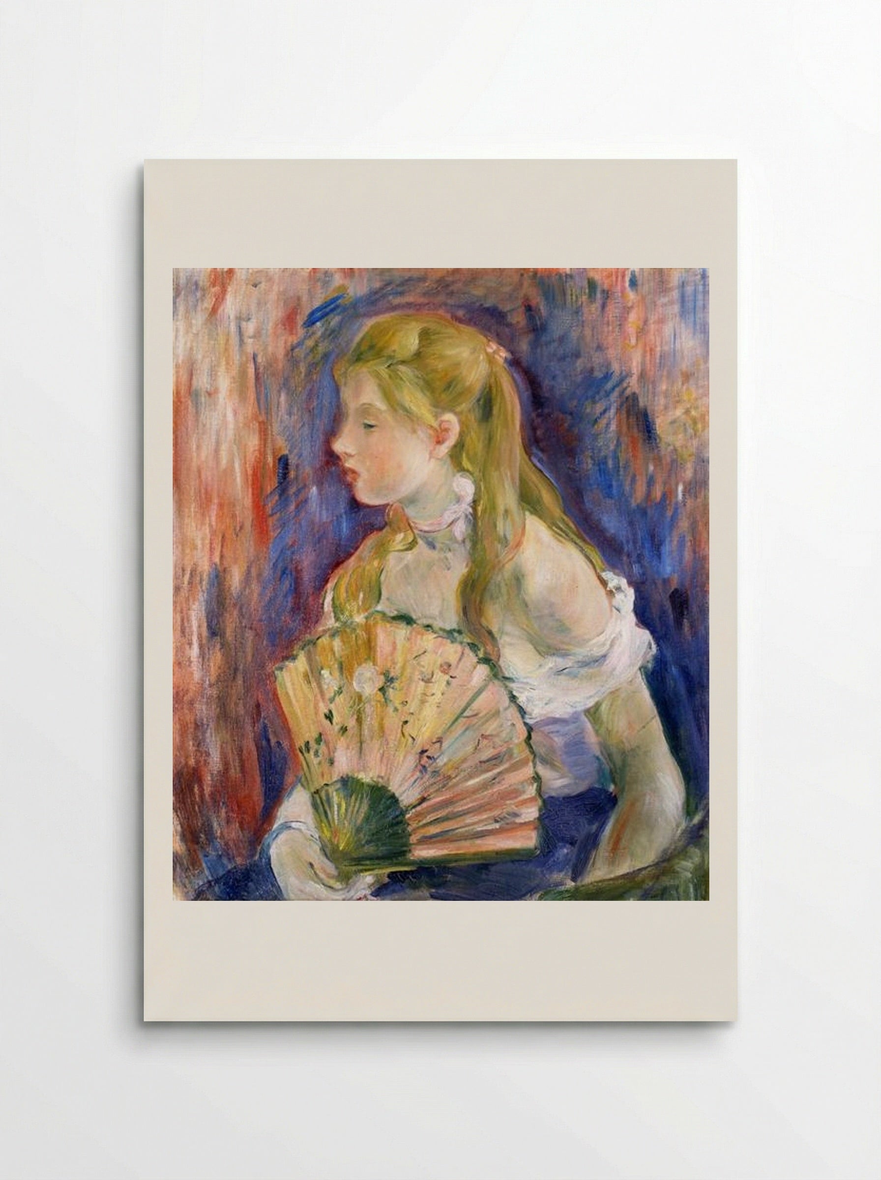 Young Girl with a Fan - Berthe Morisot - Poster