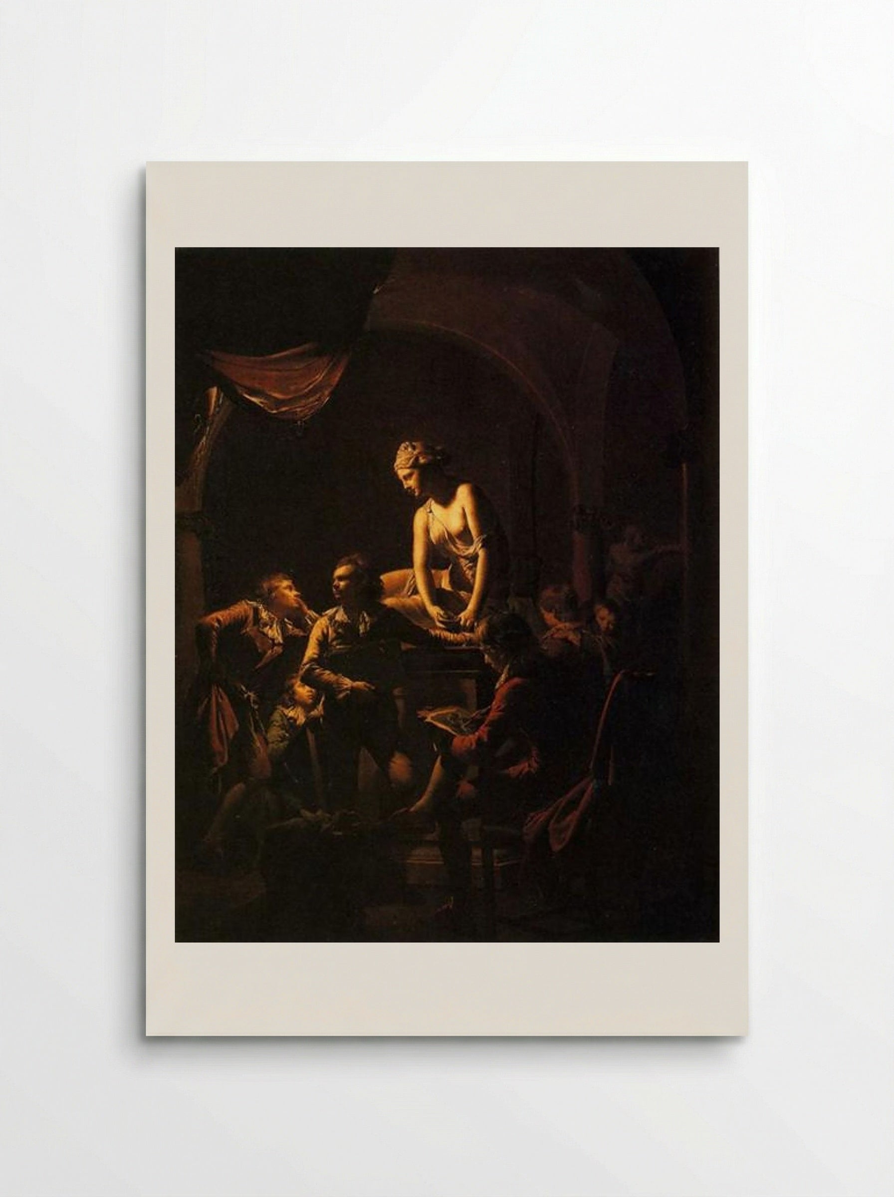 An Academy by Lamplight - Joseph Wright - Poster