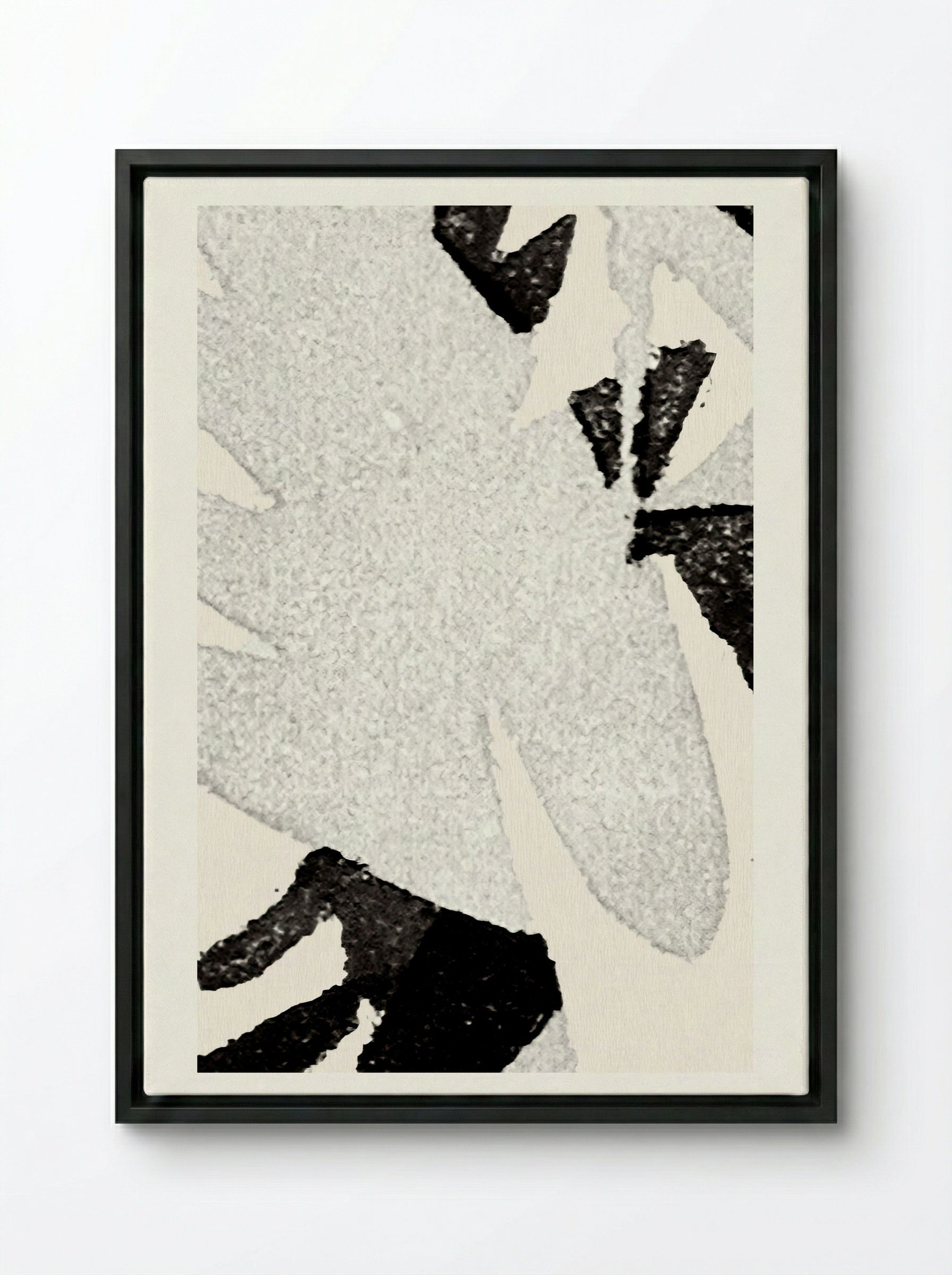 Abstract Composition (Black and White) - Franz Marc - Framed Canvas Black