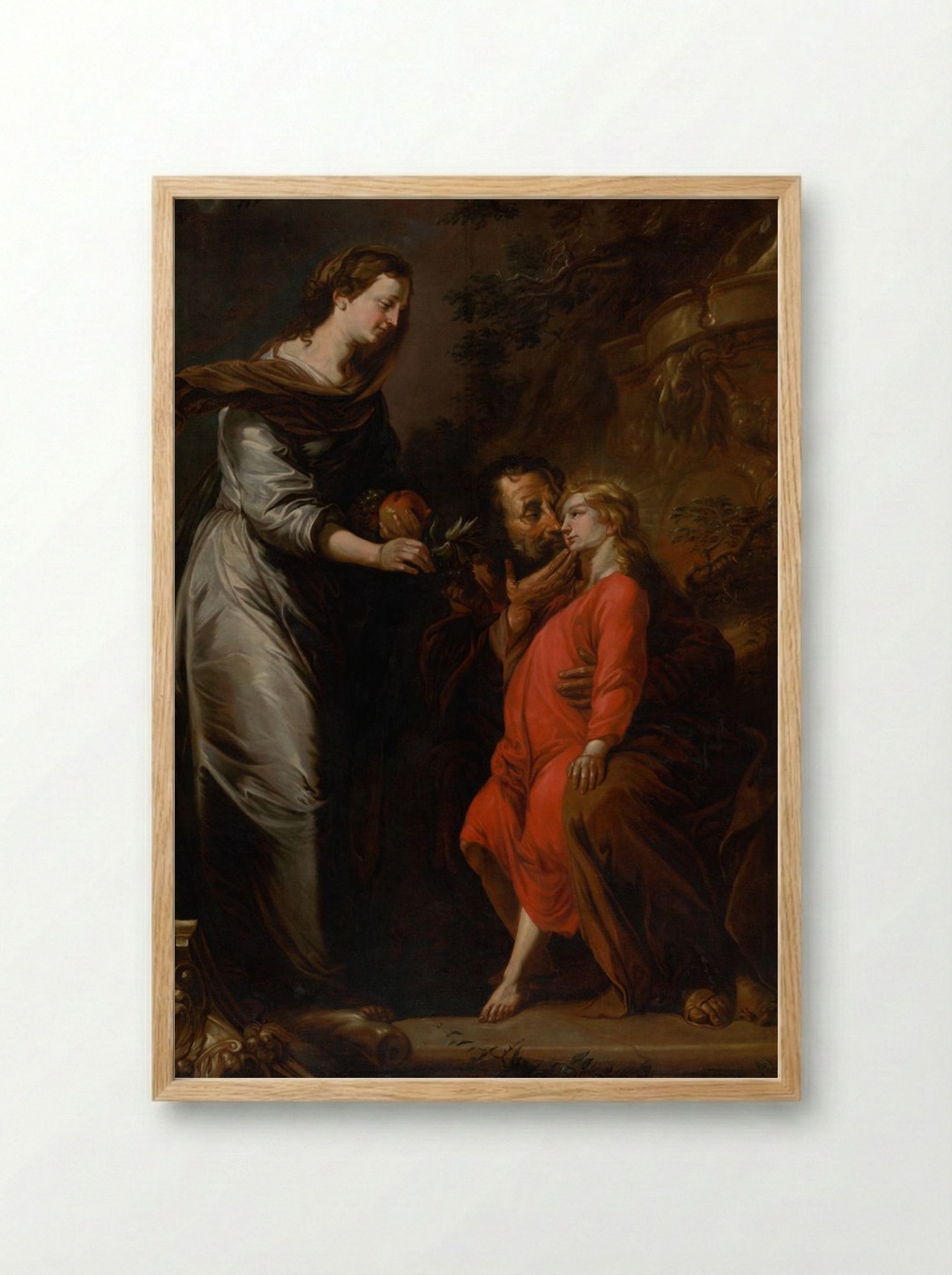 The Marriage of Saint Catherine - Bartolomé Esteban Murillo - Framed Print Wood