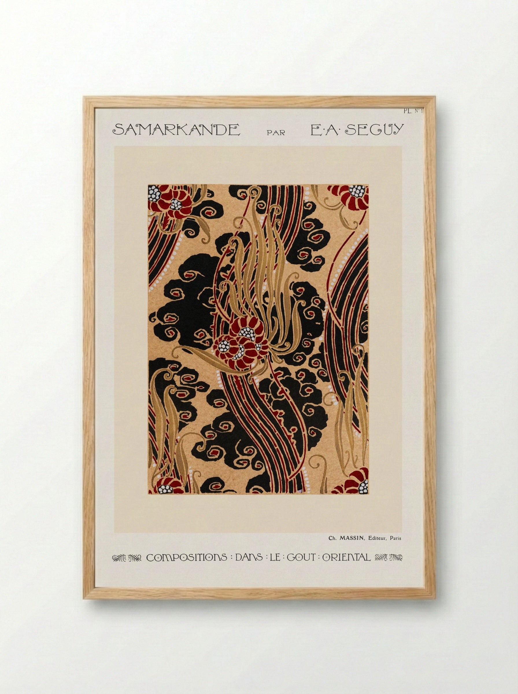 Samarkande, Plate 14 (Composition dans le Goût Oriental) - Émile-Allain Séguy - Framed Print Wood