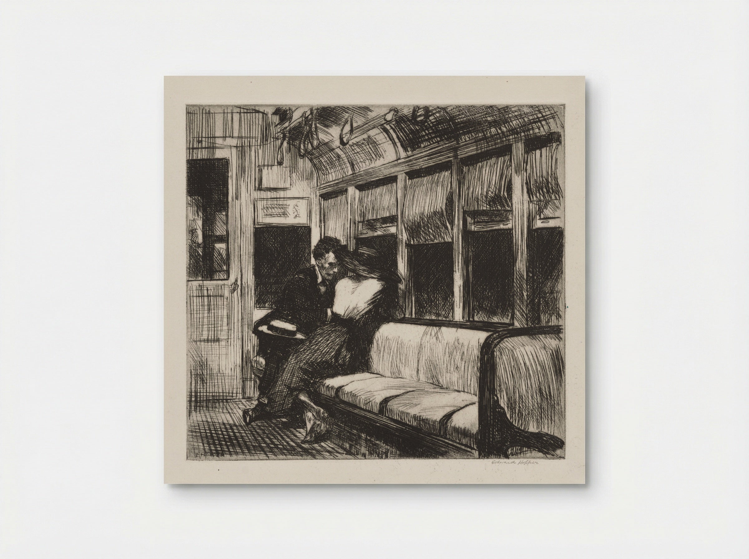 Night, the "L" Train - Edward Hopper - Poster