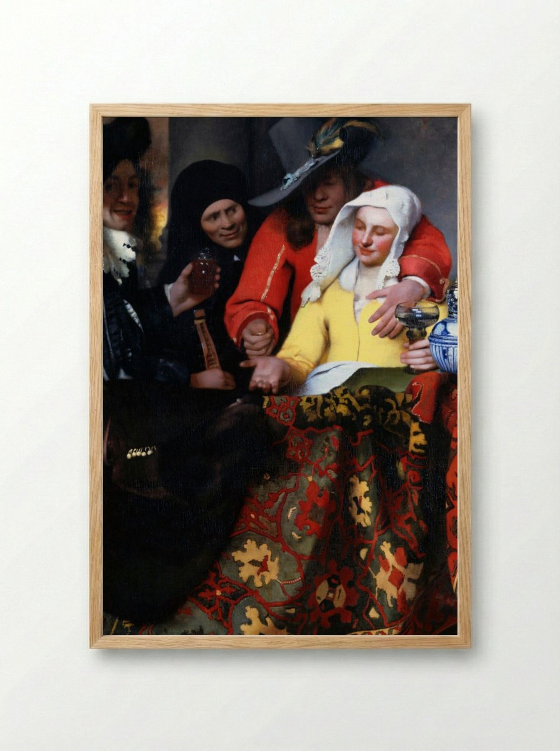 The Procuress - Johannes Vermeer - Framed Print Wood