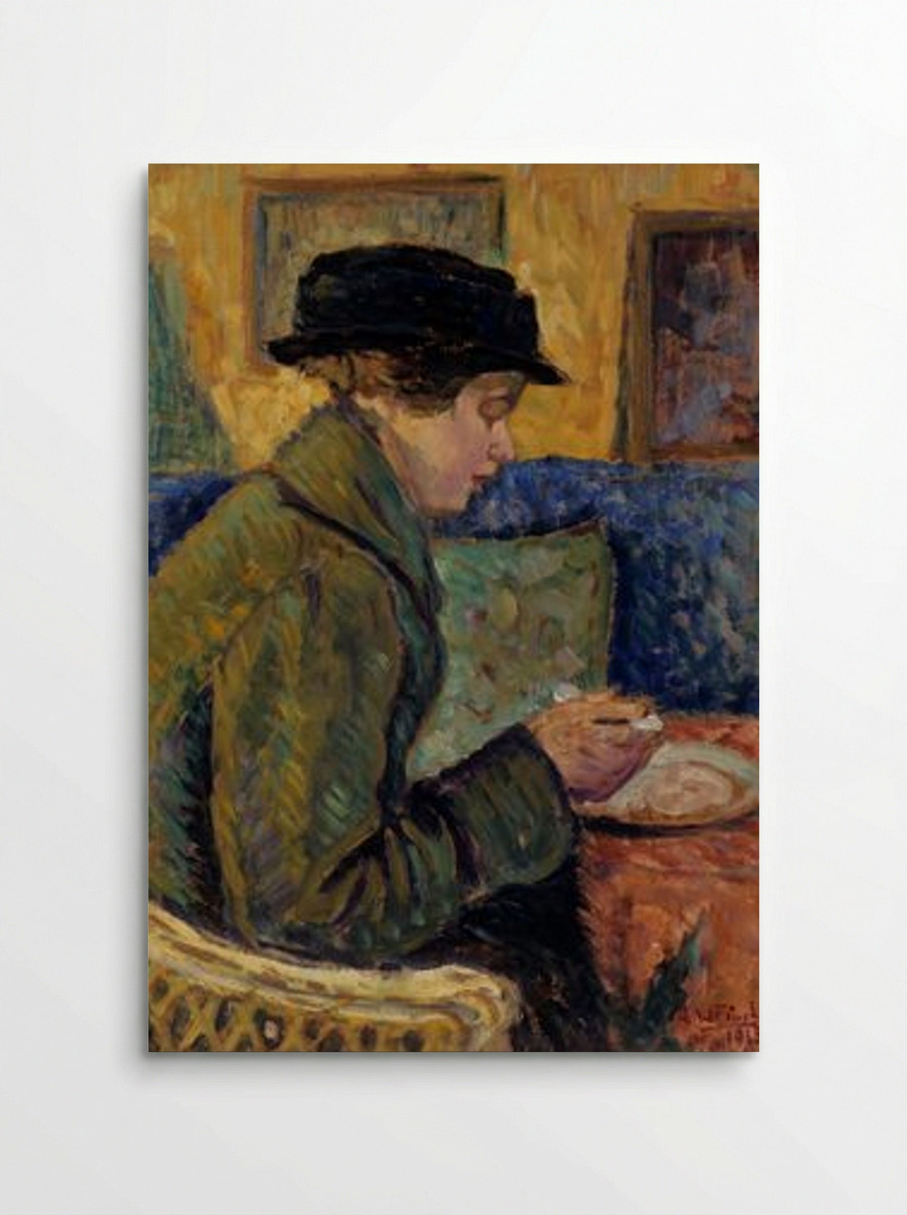 Woman in Profile - Alfred William Finch - Poster