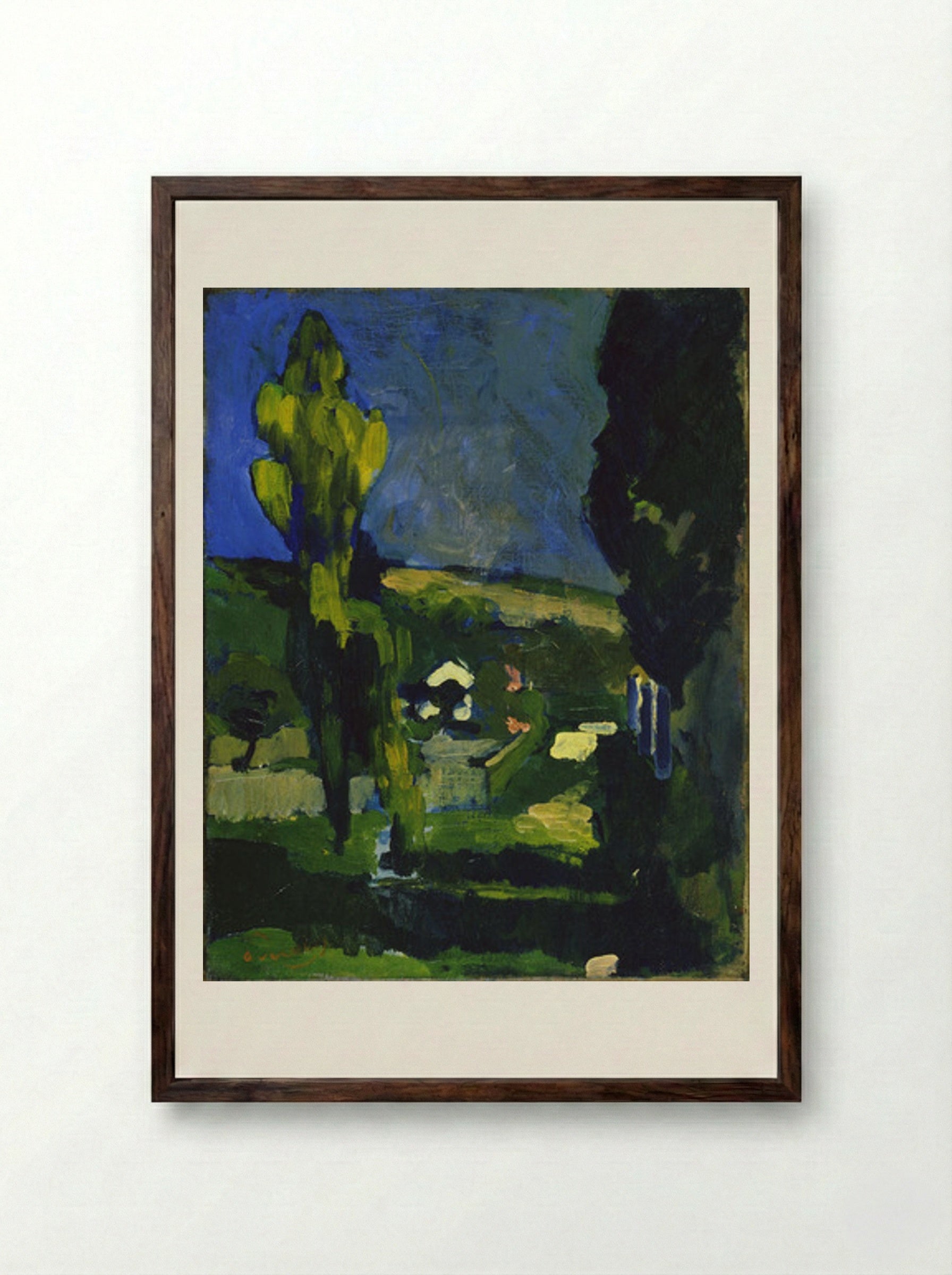 Poplars - André Derain - Framed Print Dark Wood