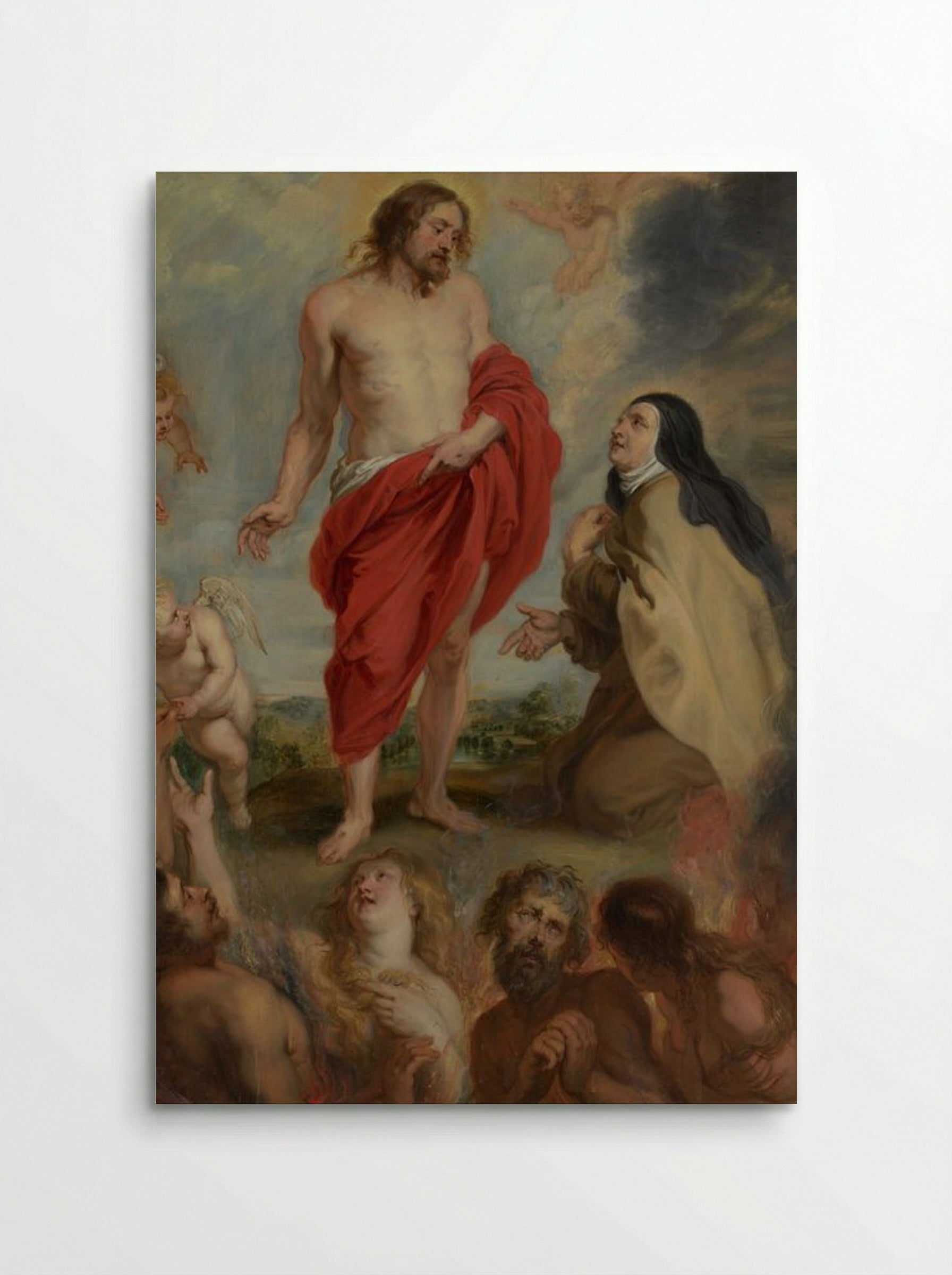 Saint Teresa of Ávila Interceding for Souls in Purgatory - Peter Paul Rubens - Poster