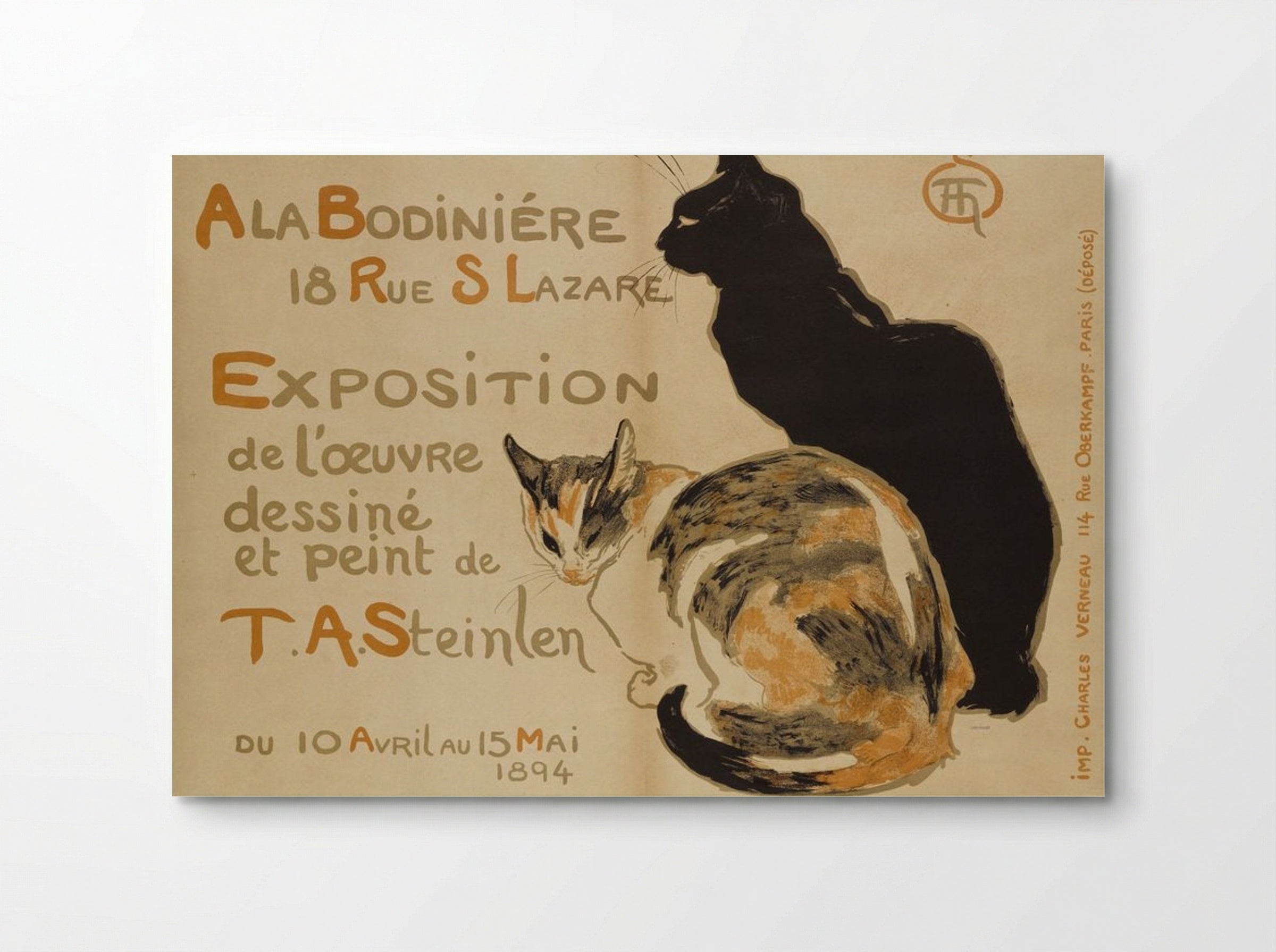 A la Bodinière, 18 Rue S. Lazare - Théophile Alexandre Steinlen - Poster