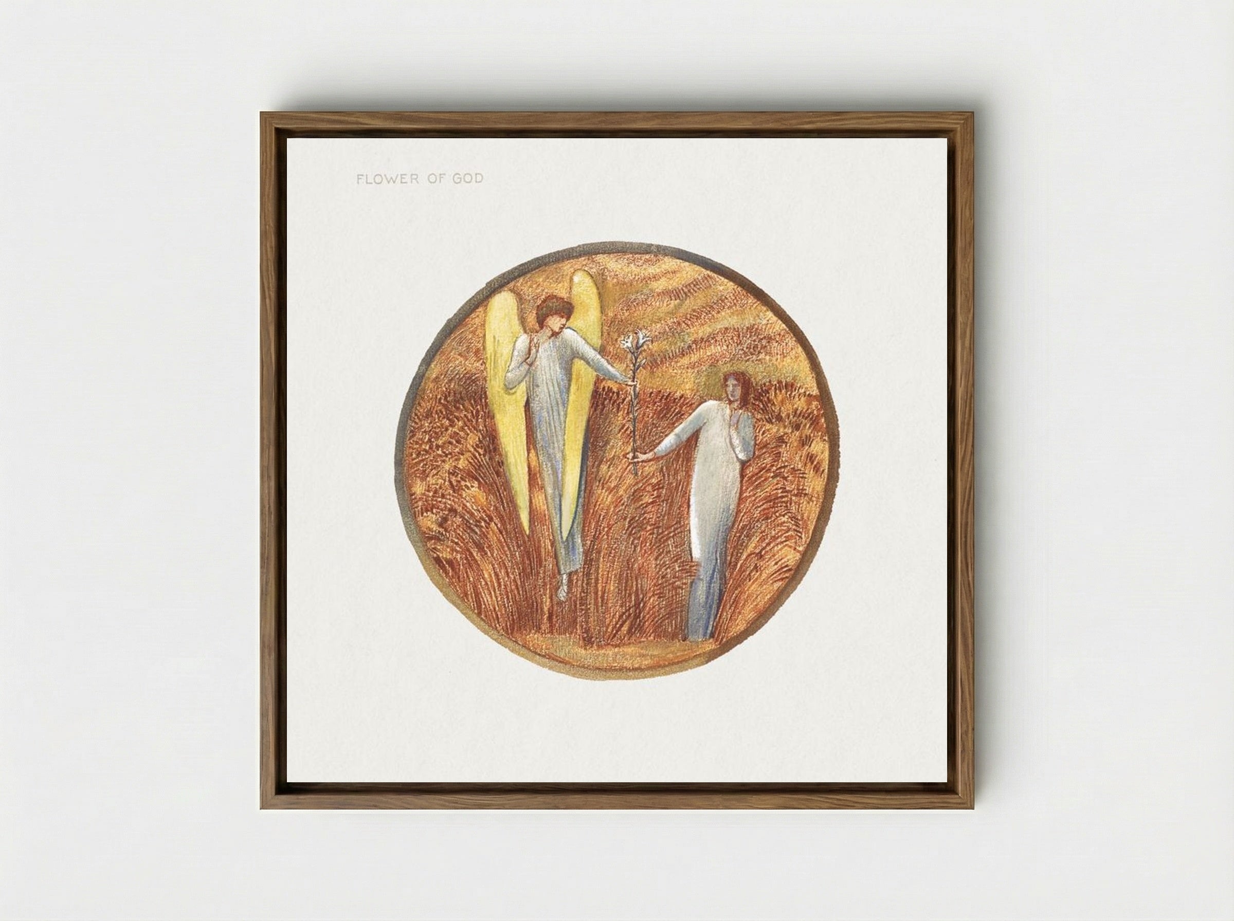 Flower of God - Edward Burne-Jones - Framed Canvas Wood