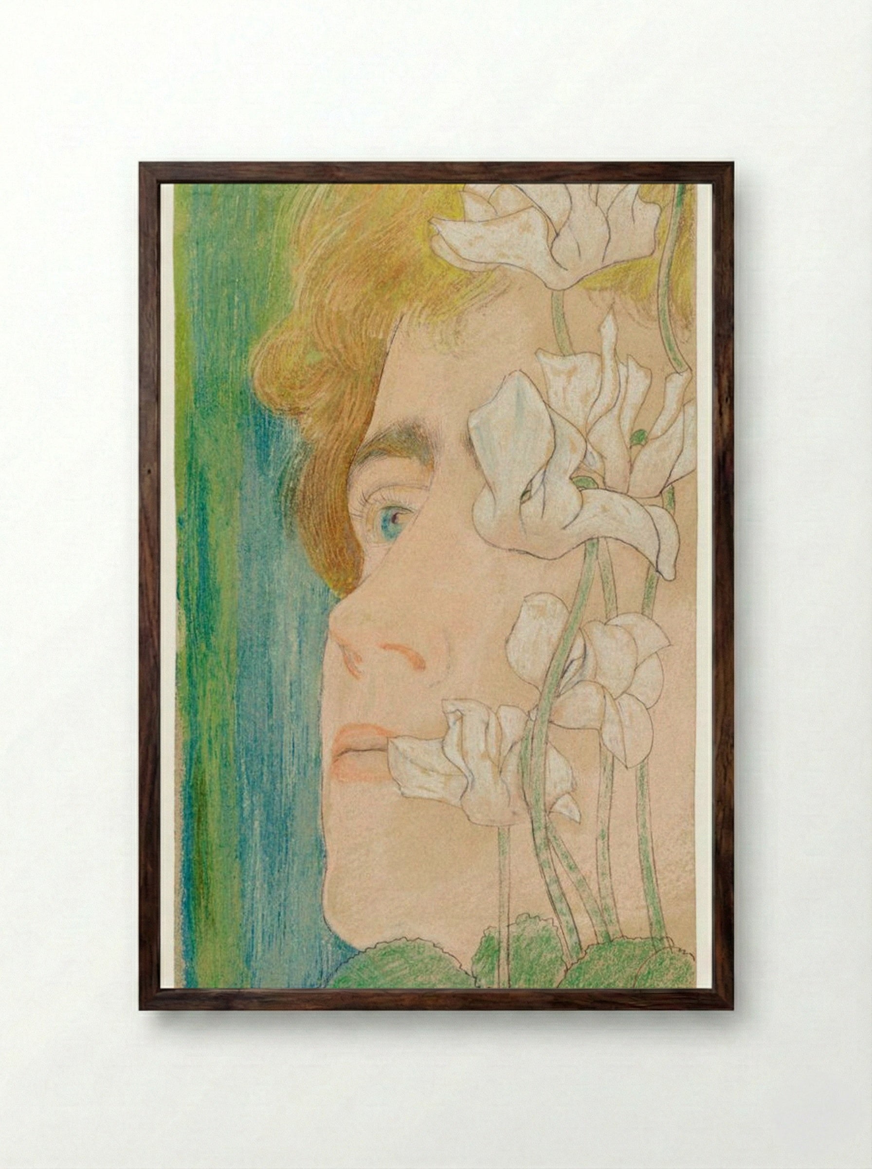 Marguerite - Jan Toorop - Framed Print Dark Wood