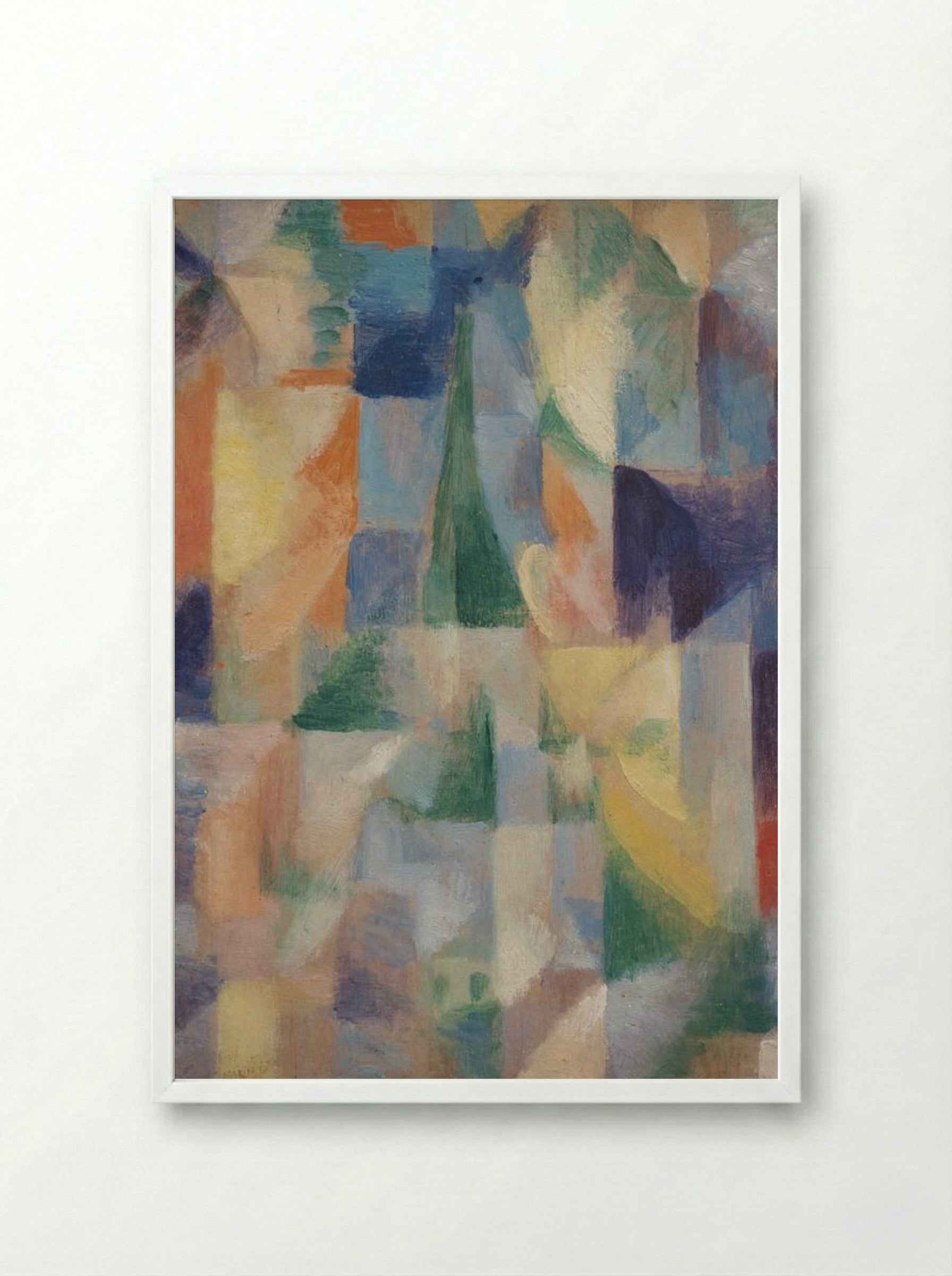 Untitled (Abstract Cityscape) - Fine Art Print - Framed Print White