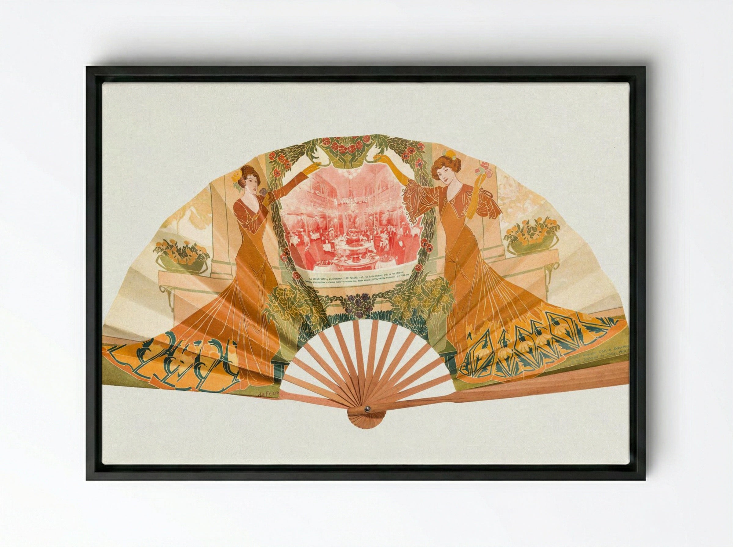 The Grand Vatel - Georges de Feure - Framed Canvas Black