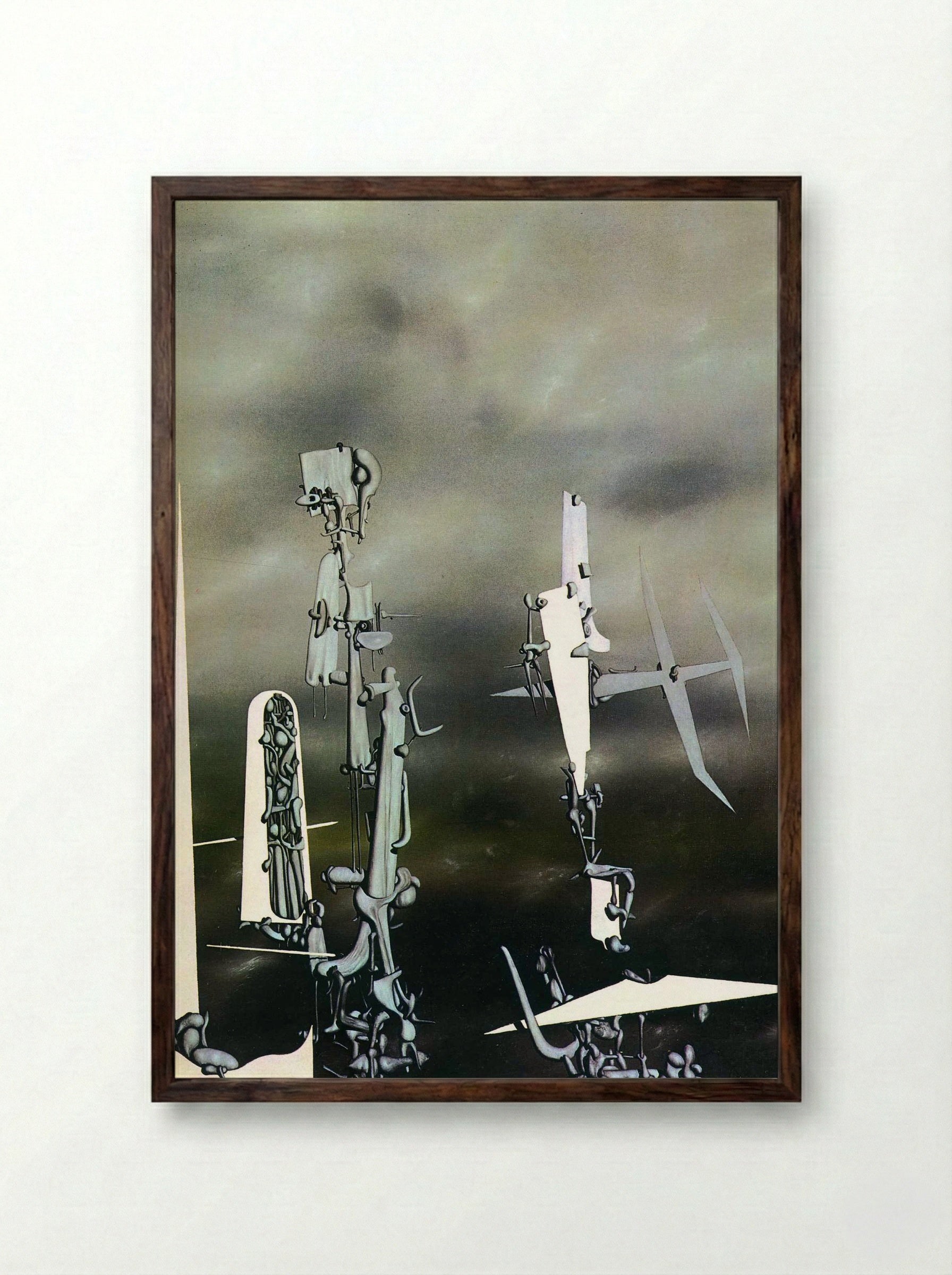 Phantoms - Yves Tanguy - Framed Print Dark Wood