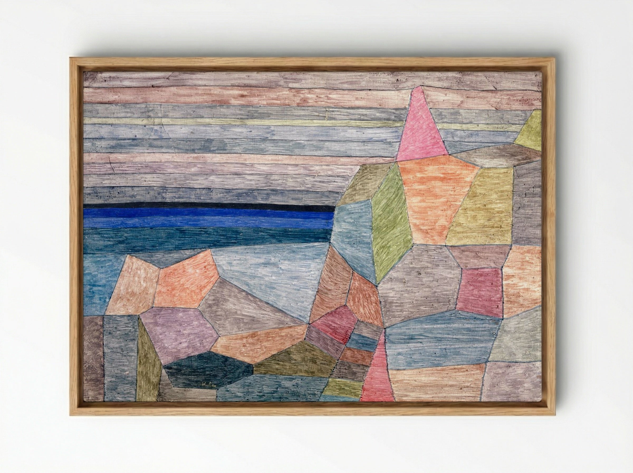 Promontory, Ph. - Paul Klee - Framed Canvas Wood
