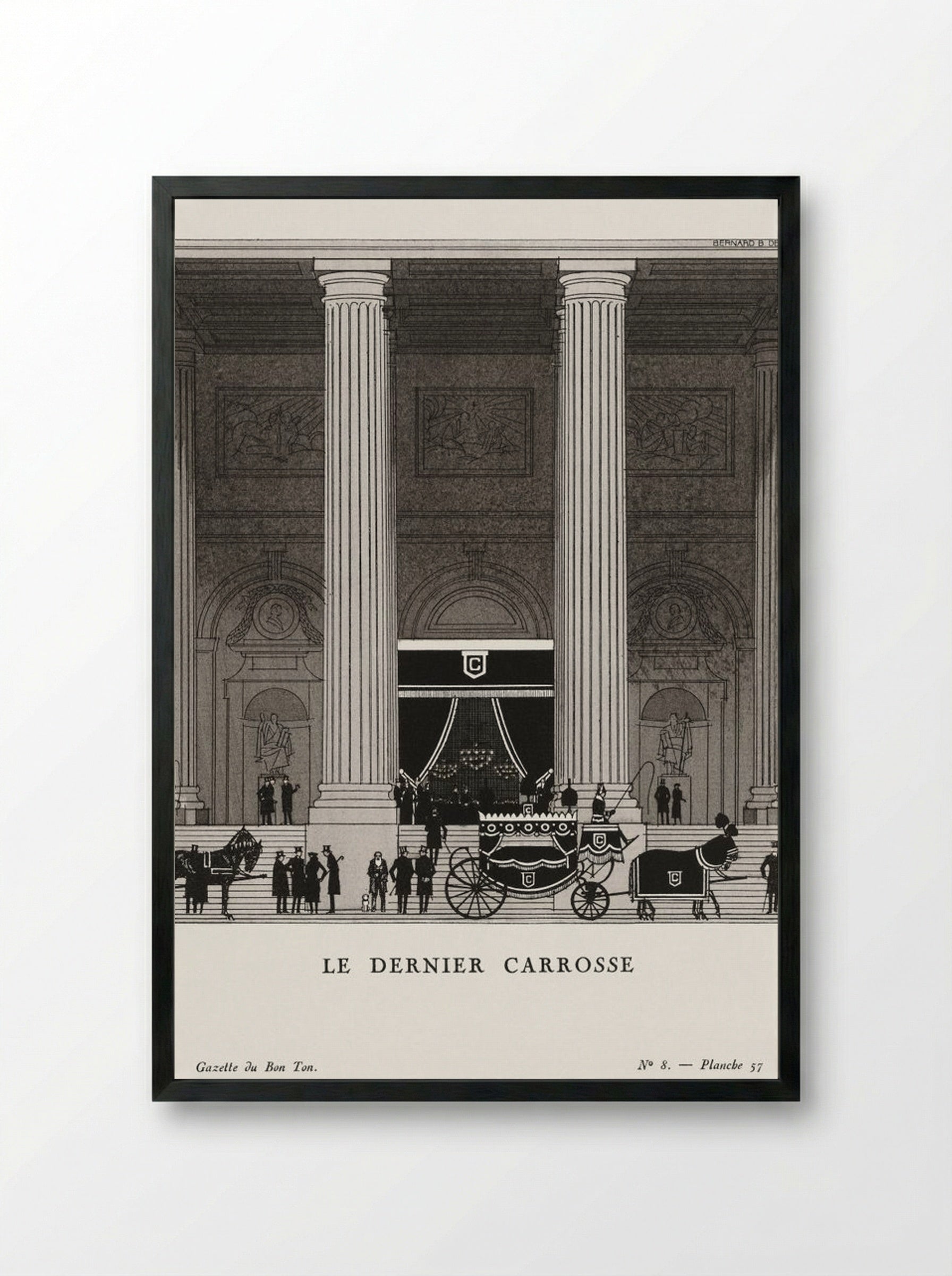 Le Dernier Carrosse - Bernard Boutet de Monvel - Framed Print Black