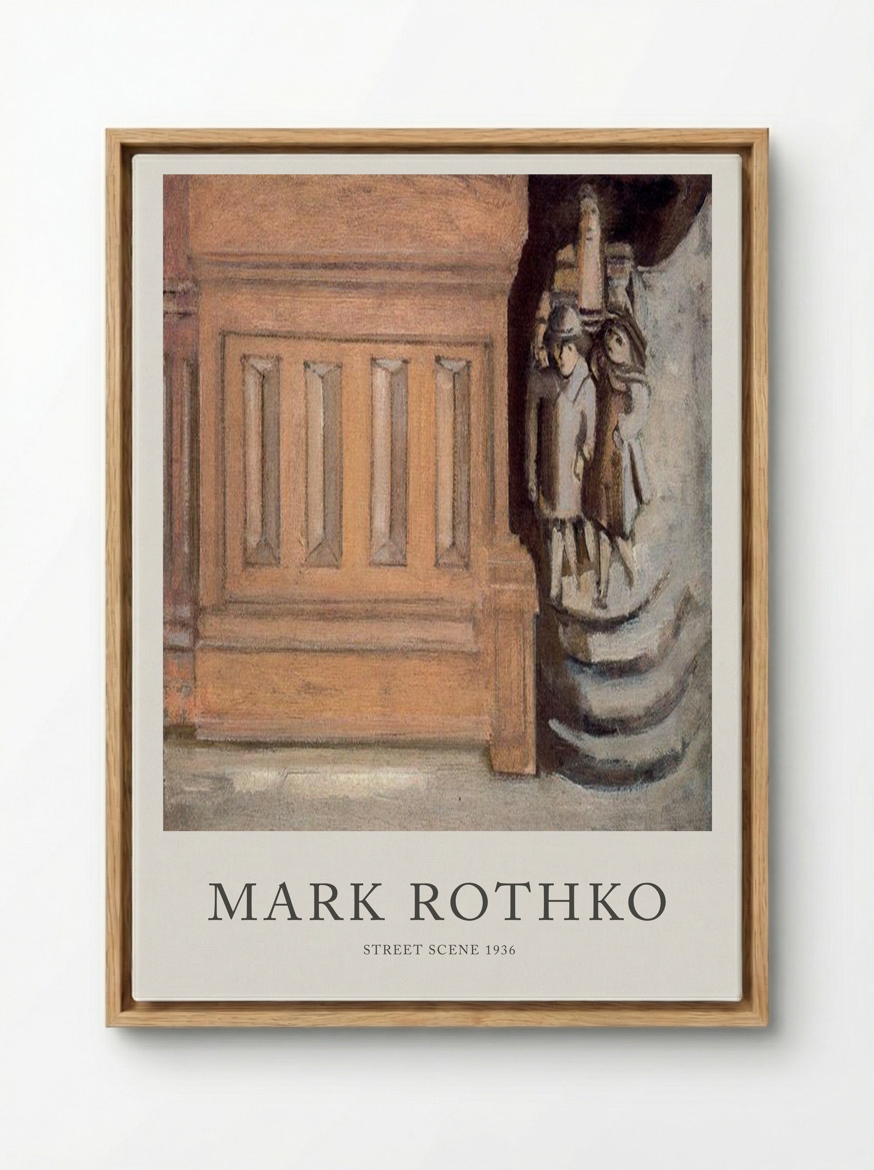 Street Scene - Mark Rothko - Framed Canvas Wood