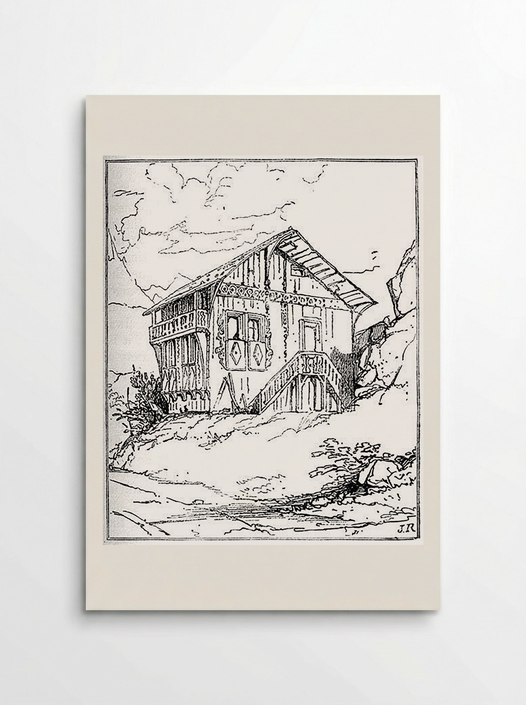 Cottage near Altdorf - Fine Art Print - Poster
