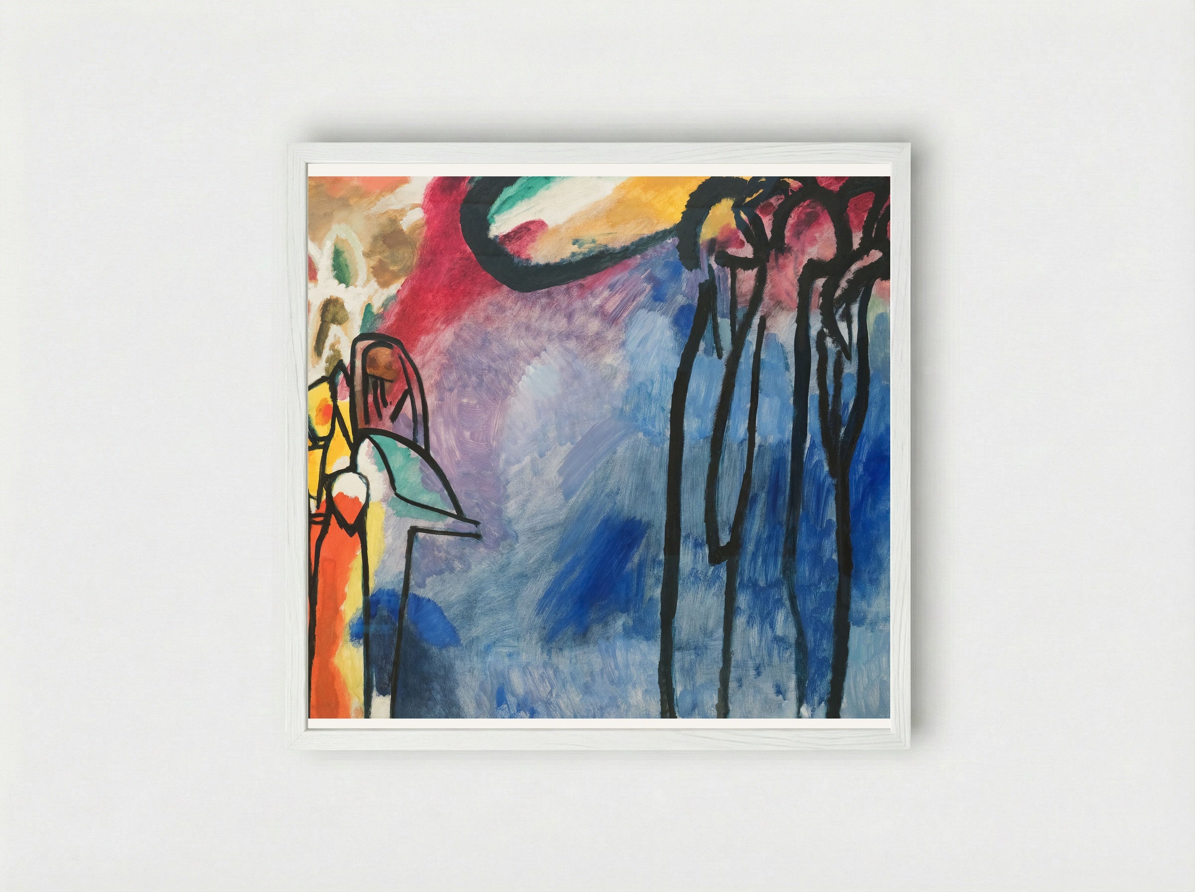 Improvisation 19 - Wassily Kandinsky - Framed Print White
