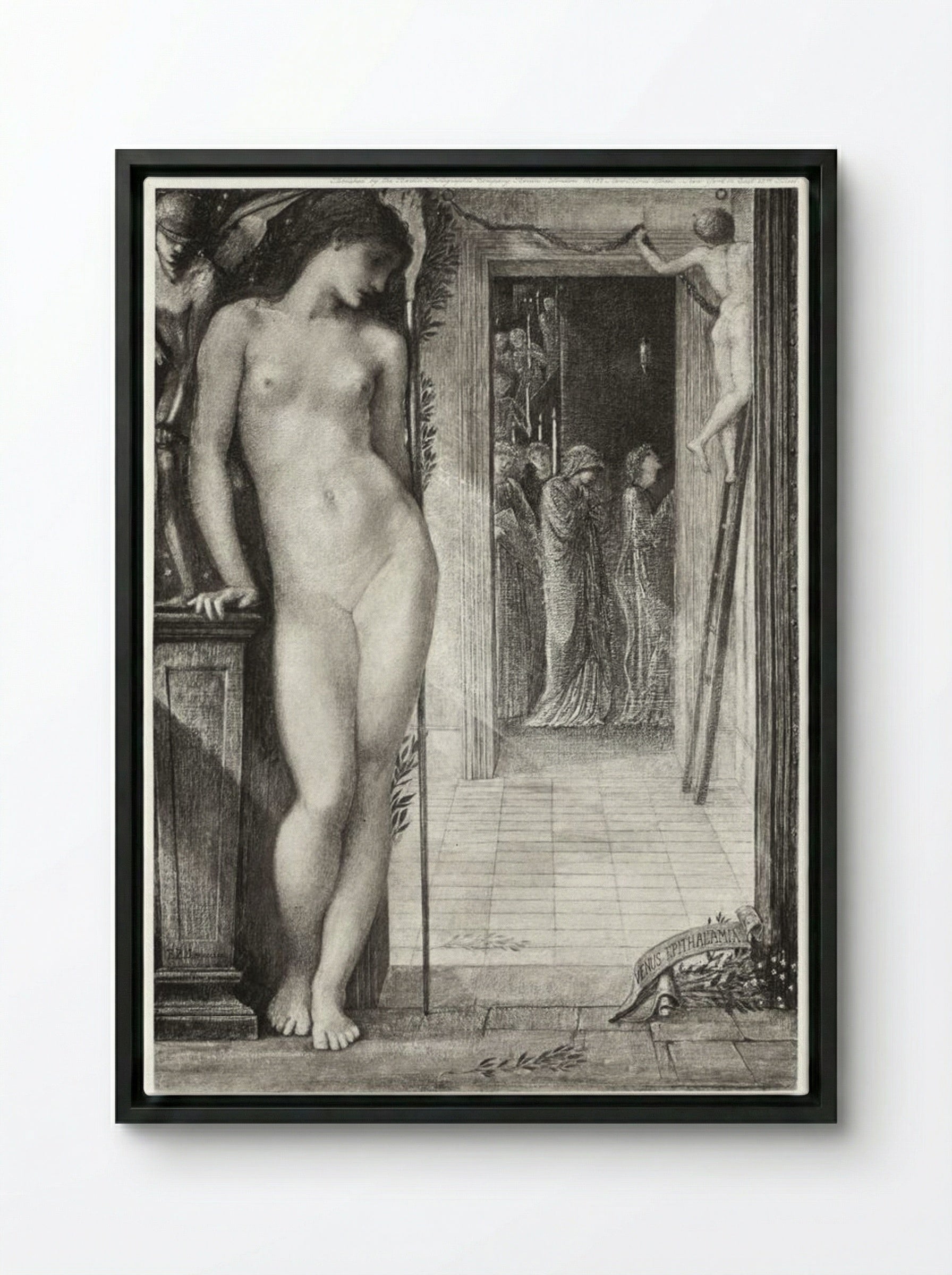 Venus Epithalamia - Edward Burne-Jones - Framed Canvas Black