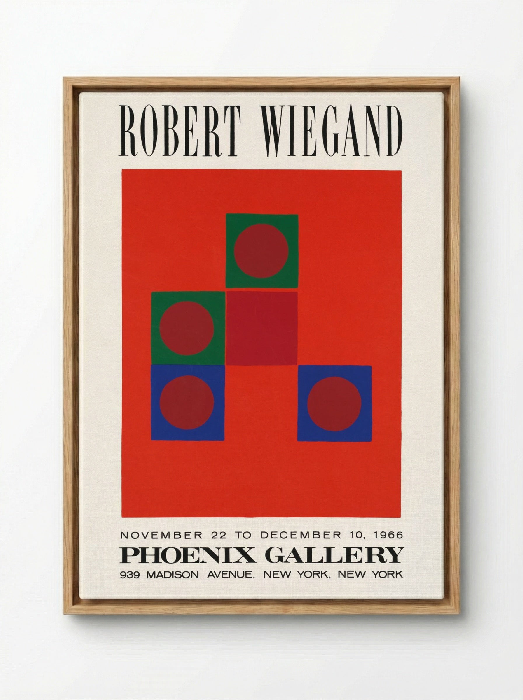 Phoenix Gallery Exhibition Poster - Robert Wiegand - Framed Canvas Wood