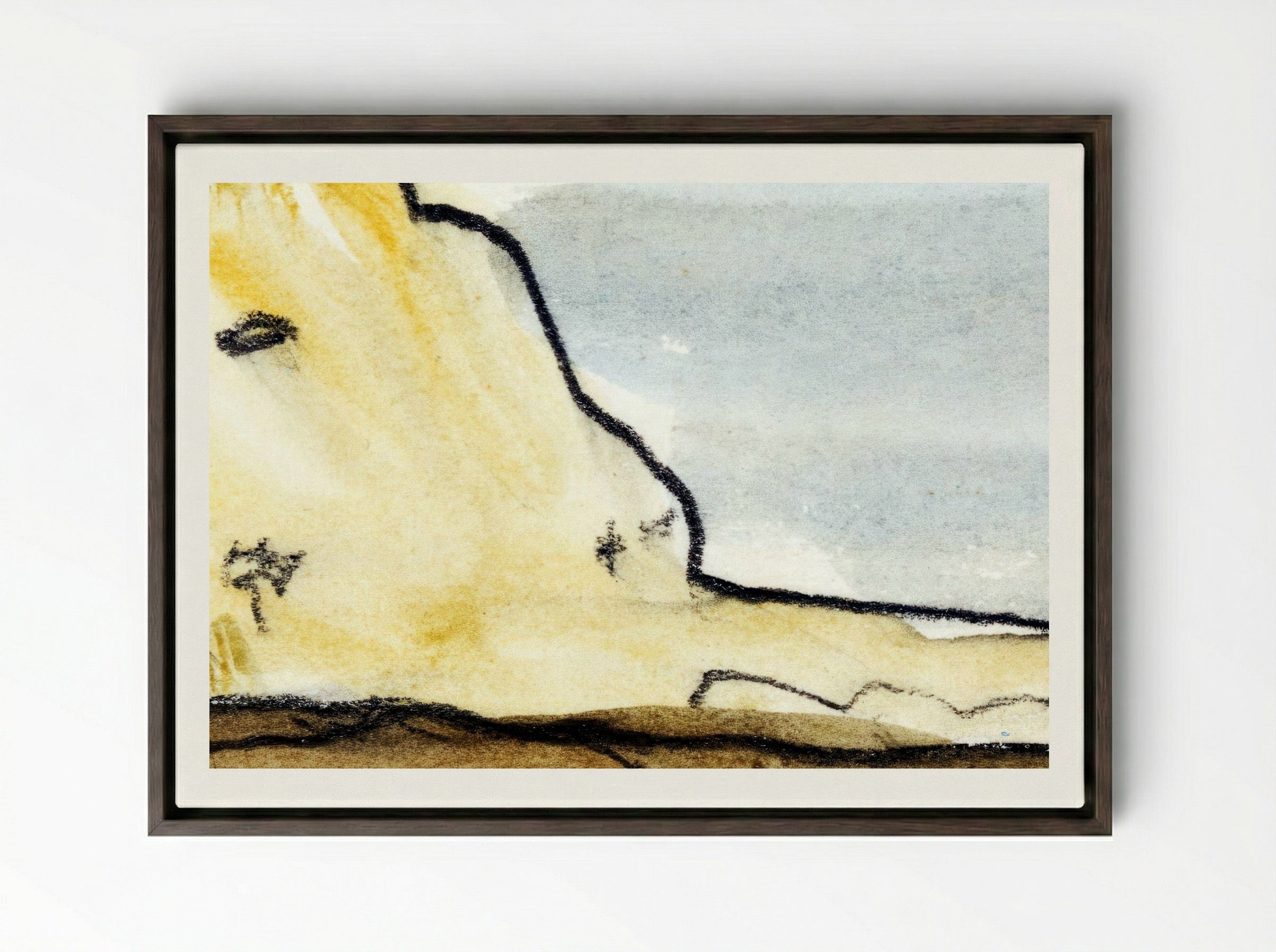 Target Rock - Arthur Dove - Framed Canvas Dark Wood