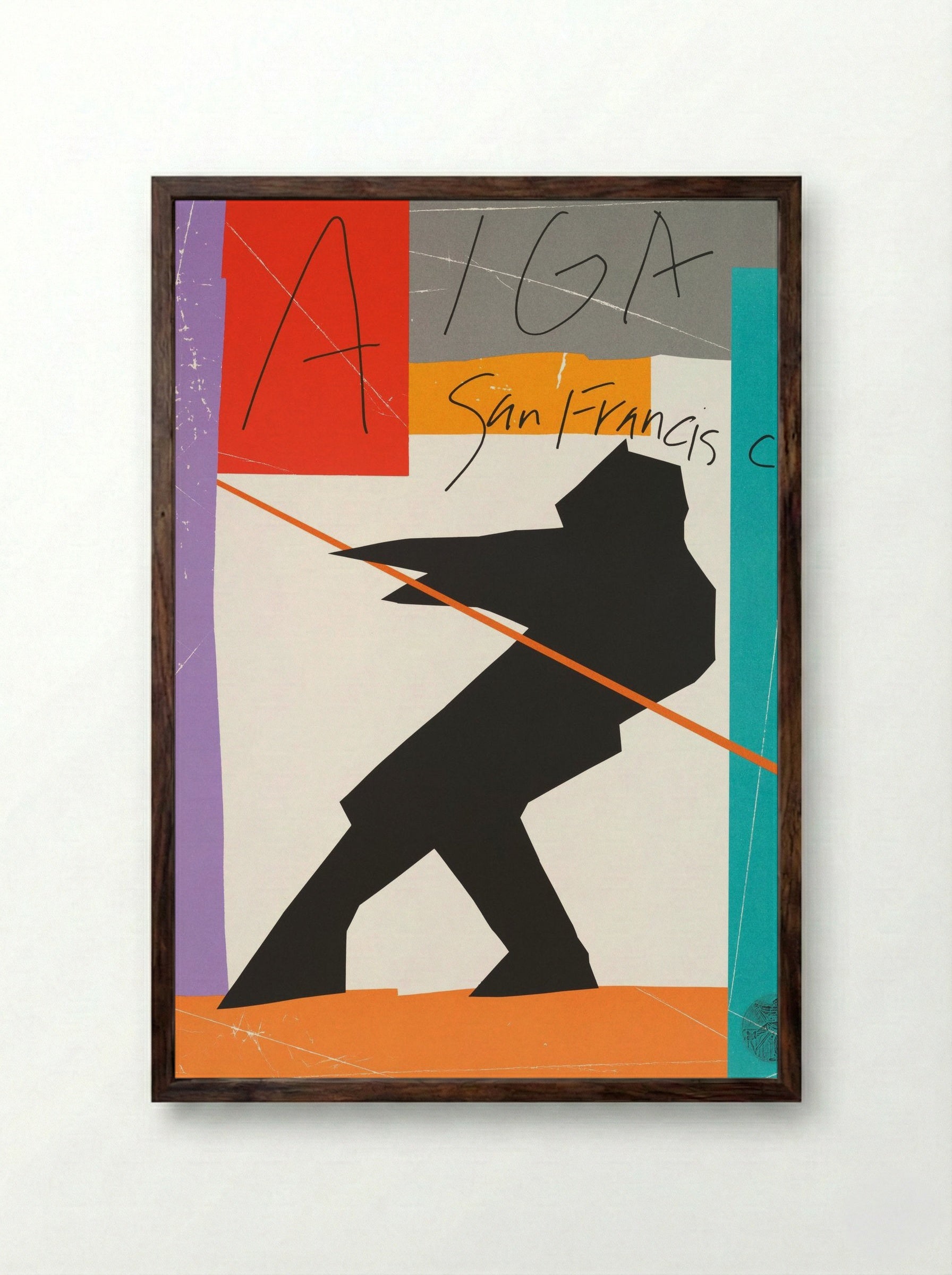 AIGA San Francisco - Michael Manwaring - Framed Print Dark Wood