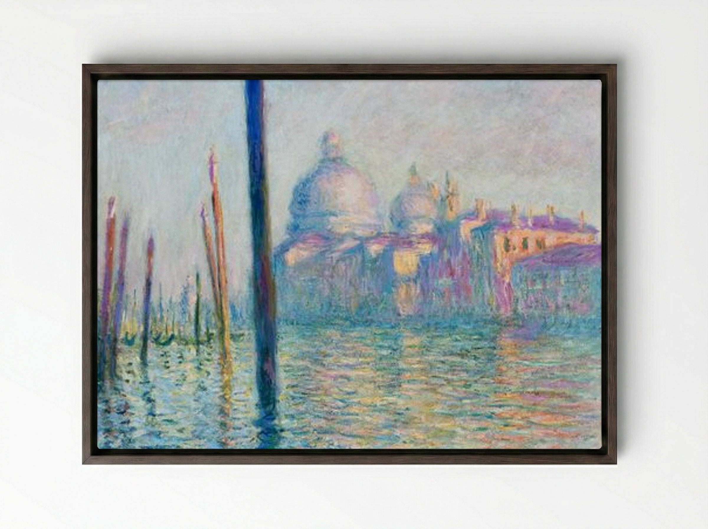 Le Grand Canal, Venice - Claude Monet - Framed Canvas Dark Wood