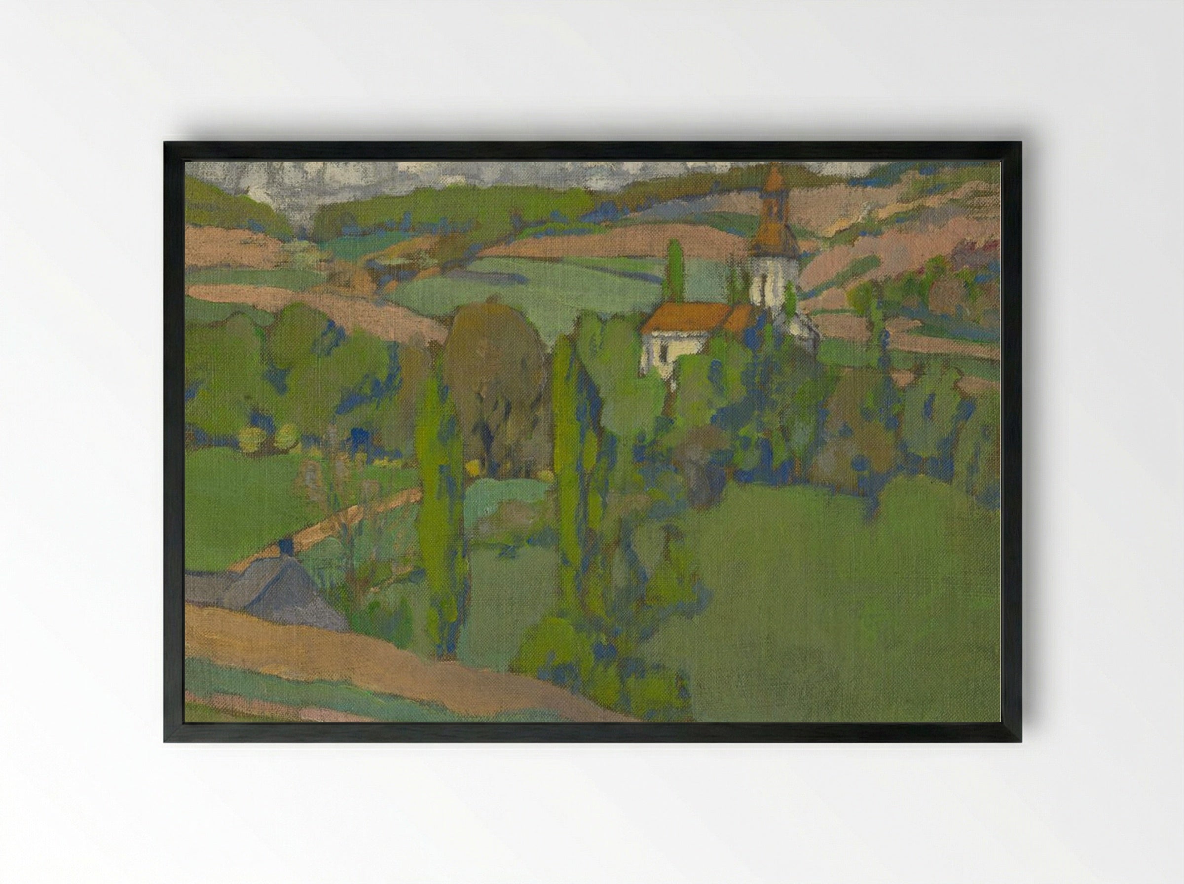 On Calvary in Kosice - Konstantin Bauer - Framed Print Black