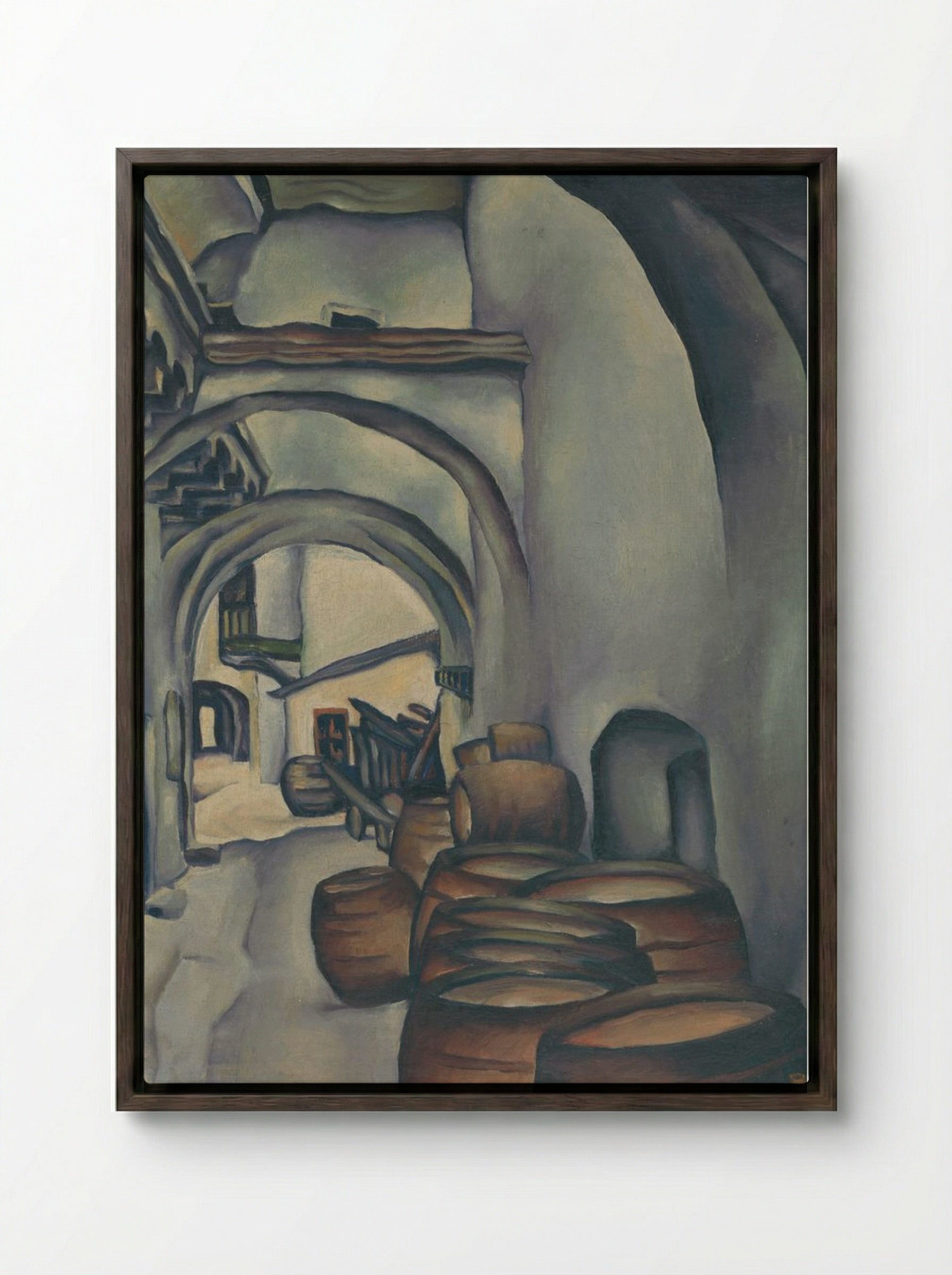 Kositsky Yard - Konstantin Bauer - Framed Canvas Dark Wood