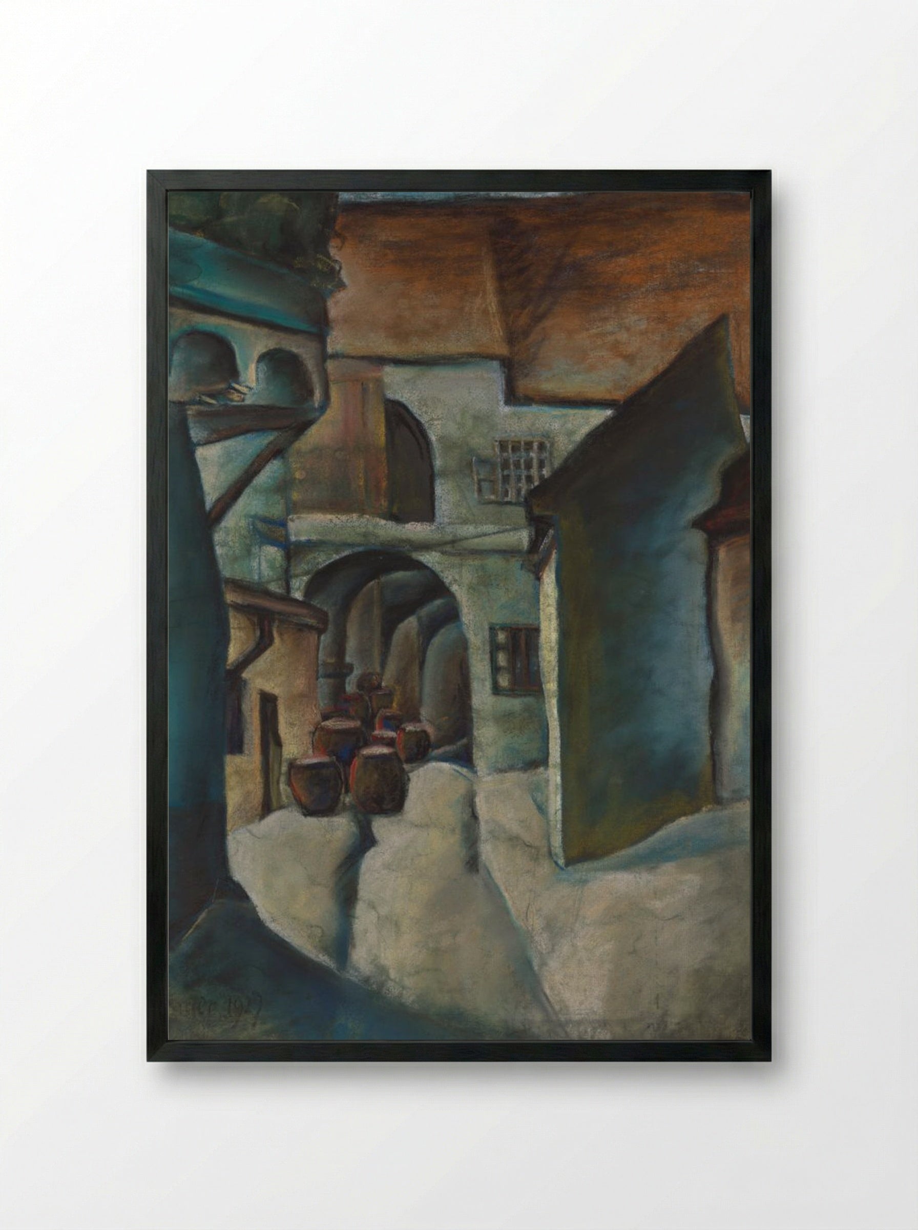 Kositsky Yard - Konstantin Bauer - Framed Print Black