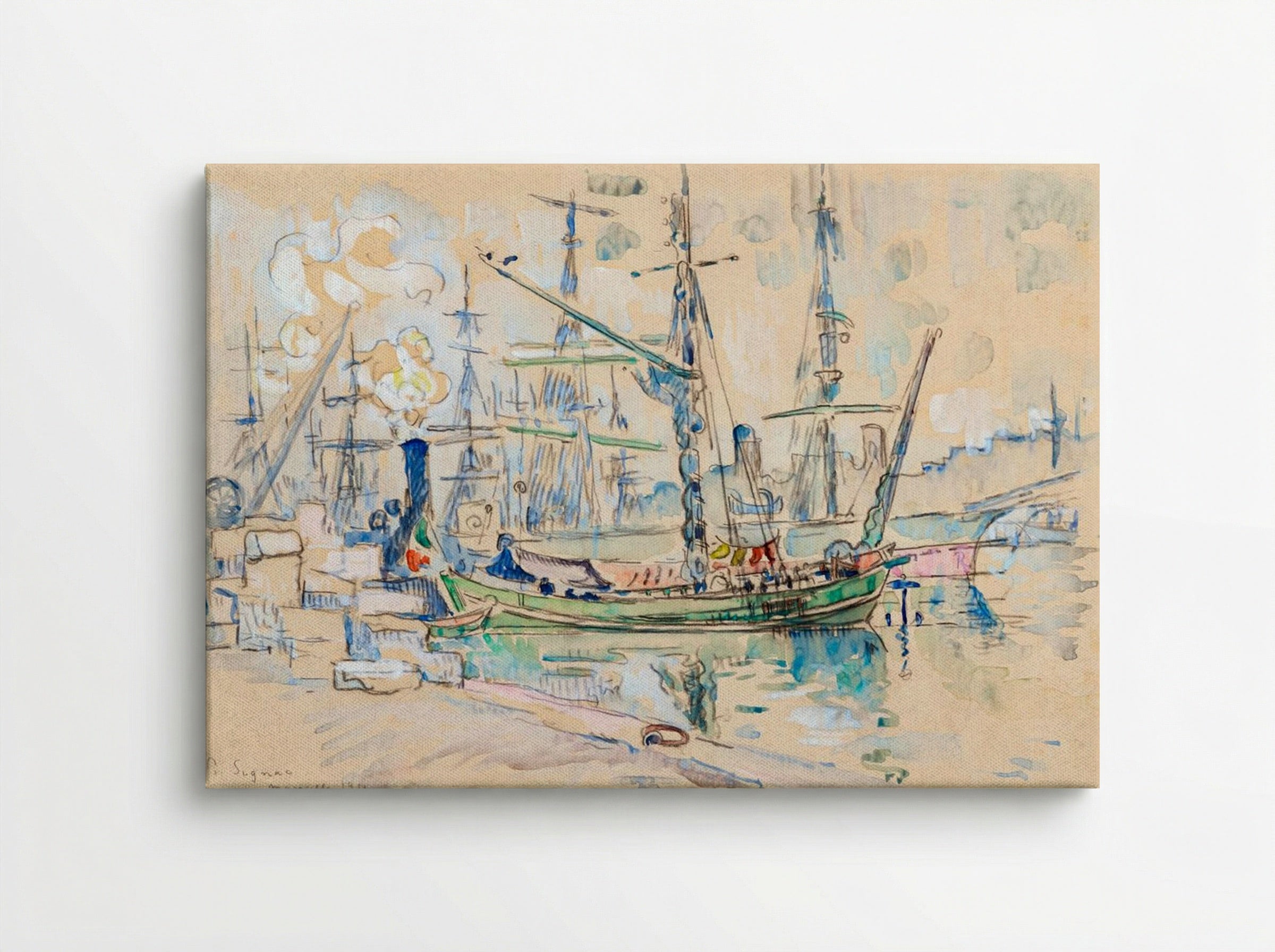 Marseille Harbour - Paul Signac - Canvas