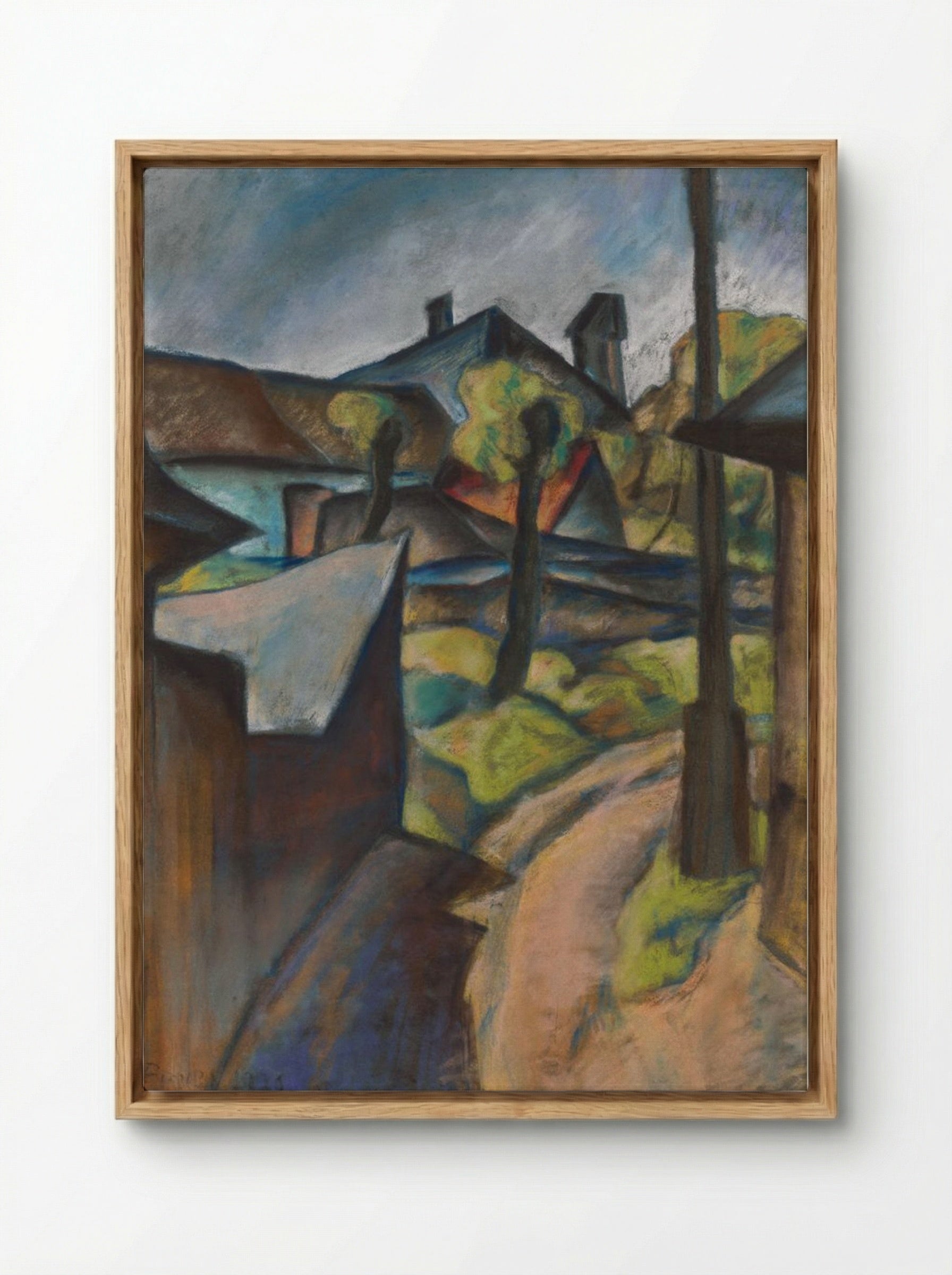On the Outskirts of Kosice - Konstantin Bauer - Framed Canvas Wood