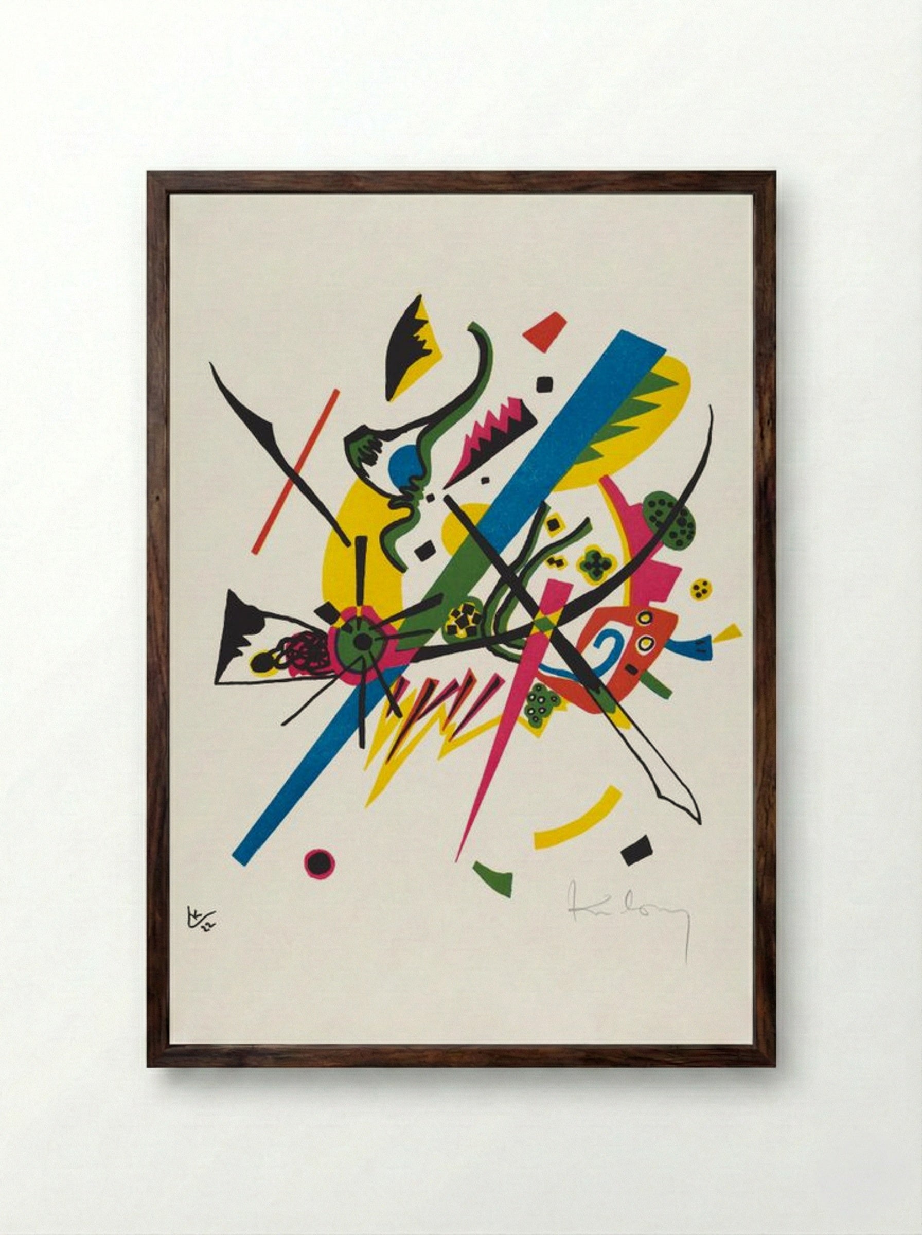 Kleine Welten I (Small Worlds I) - Wassily Kandinsky - Framed Print Dark Wood
