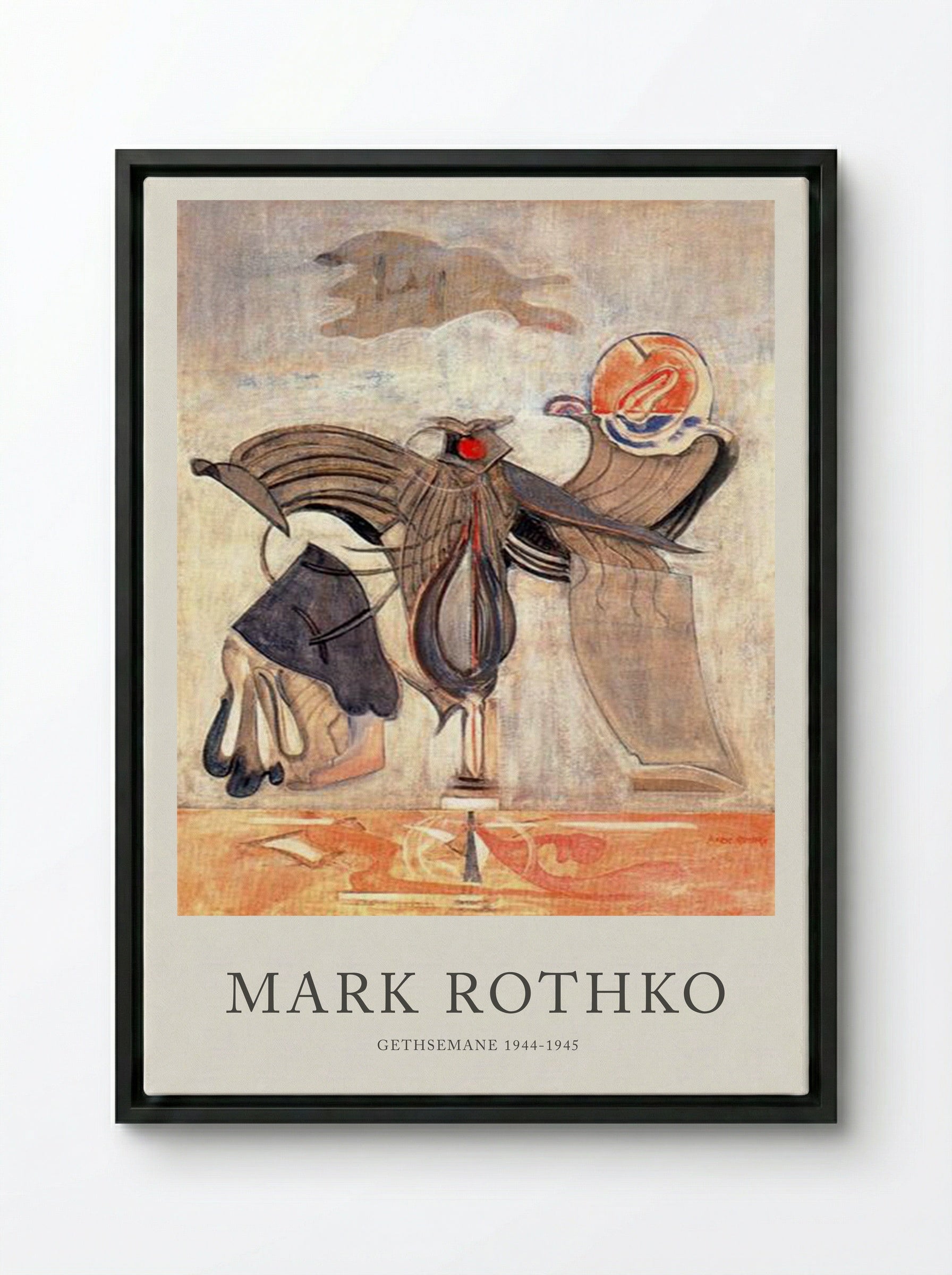 Gethsemane - Mark Rothko - Framed Canvas Black