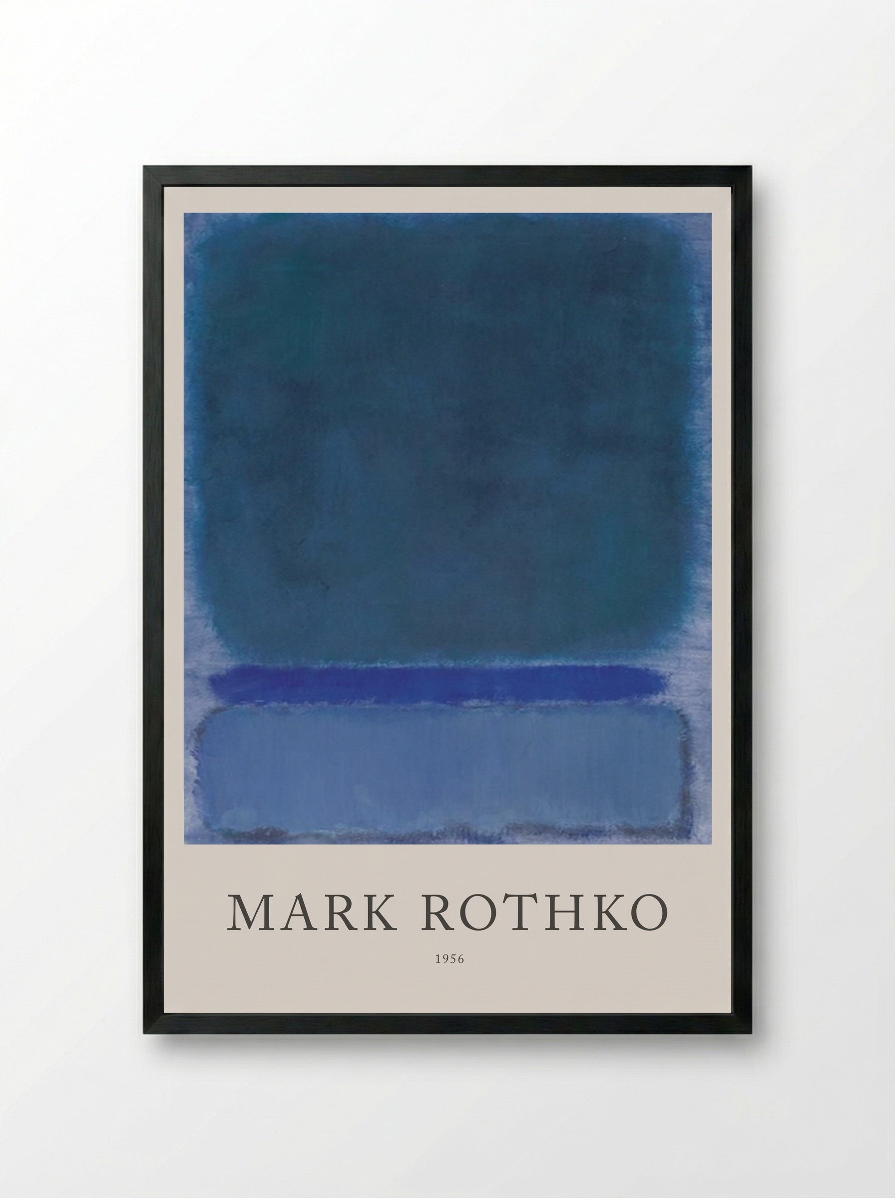 Untitled (Blue, Green and Blue) - Mark Rothko - Framed Print Black