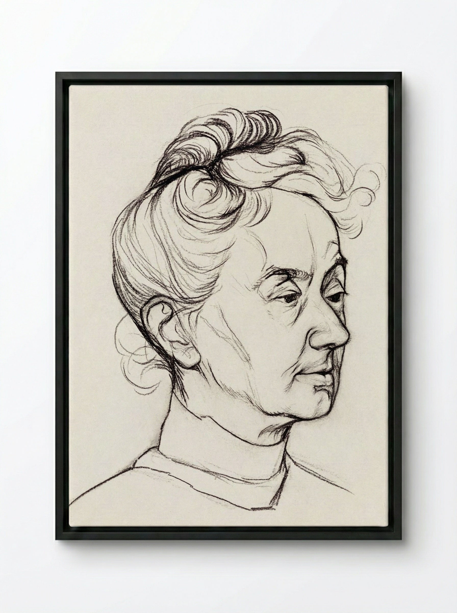 Portrait of Mrs. Corry Pabst - Julie de Graag - Framed Canvas Black