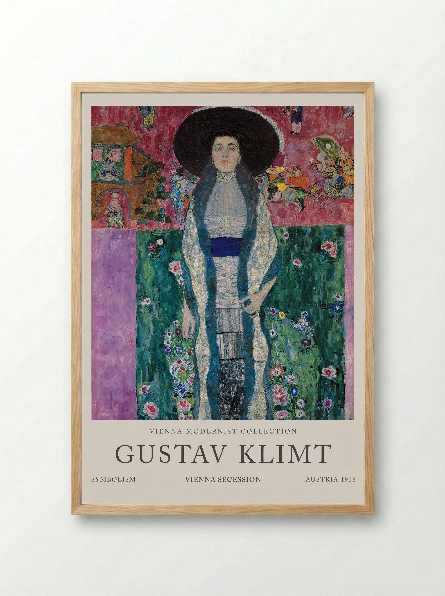 Portrait of Adele Bloch-Bauer - Gustav Klimt - Framed Print Wood