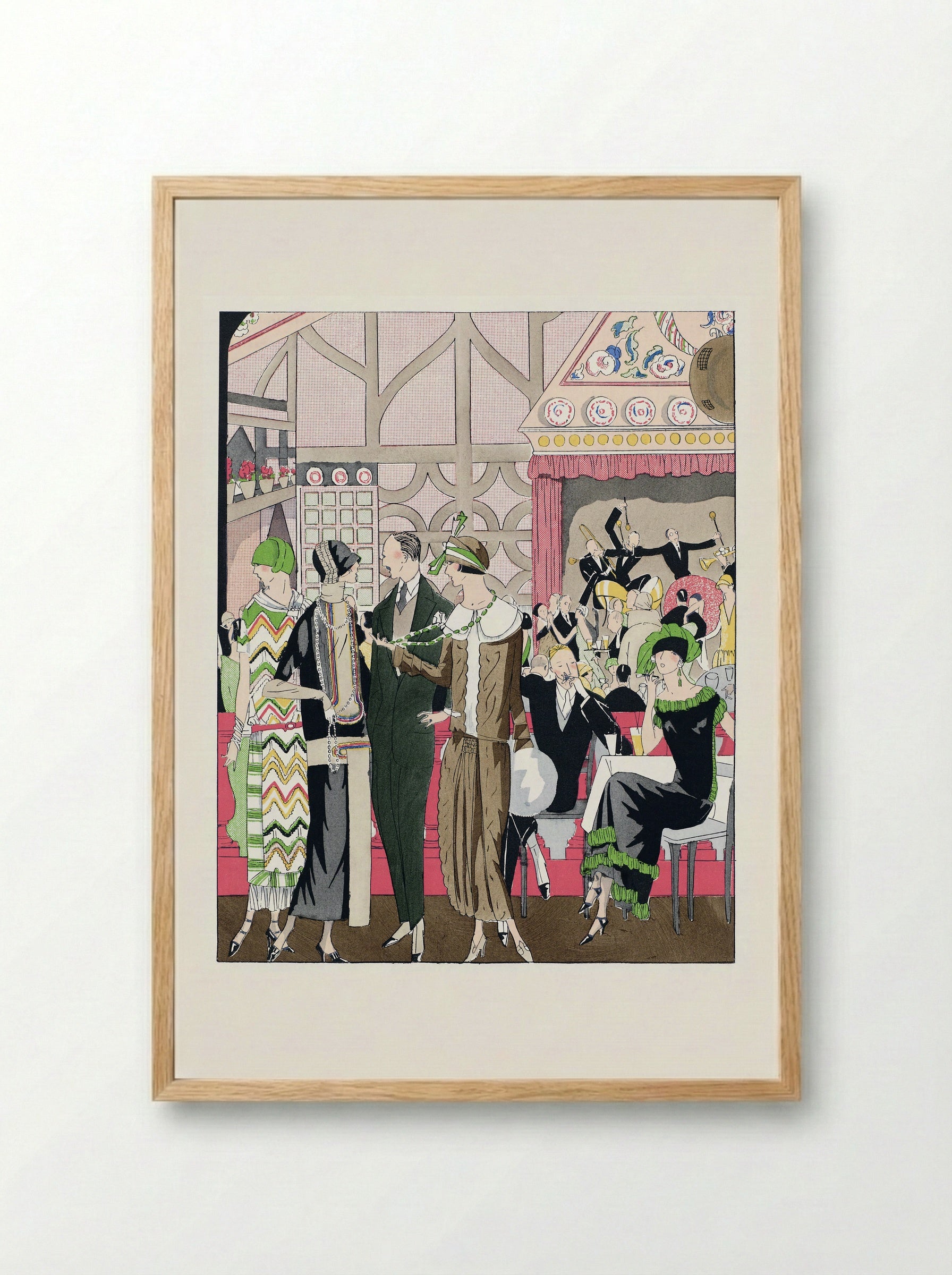 In a Restaurant - Bernard Boutet de Monvel - Framed Print Wood