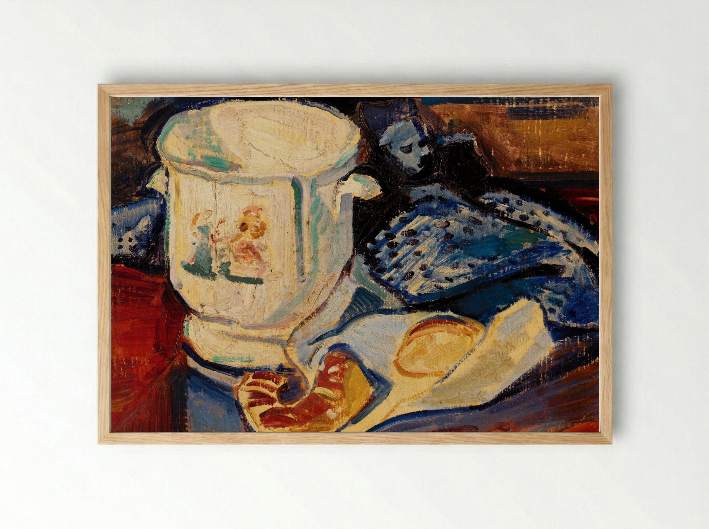 Still Life with Jardinière - Alfred Henry Maurer - Framed Print Wood