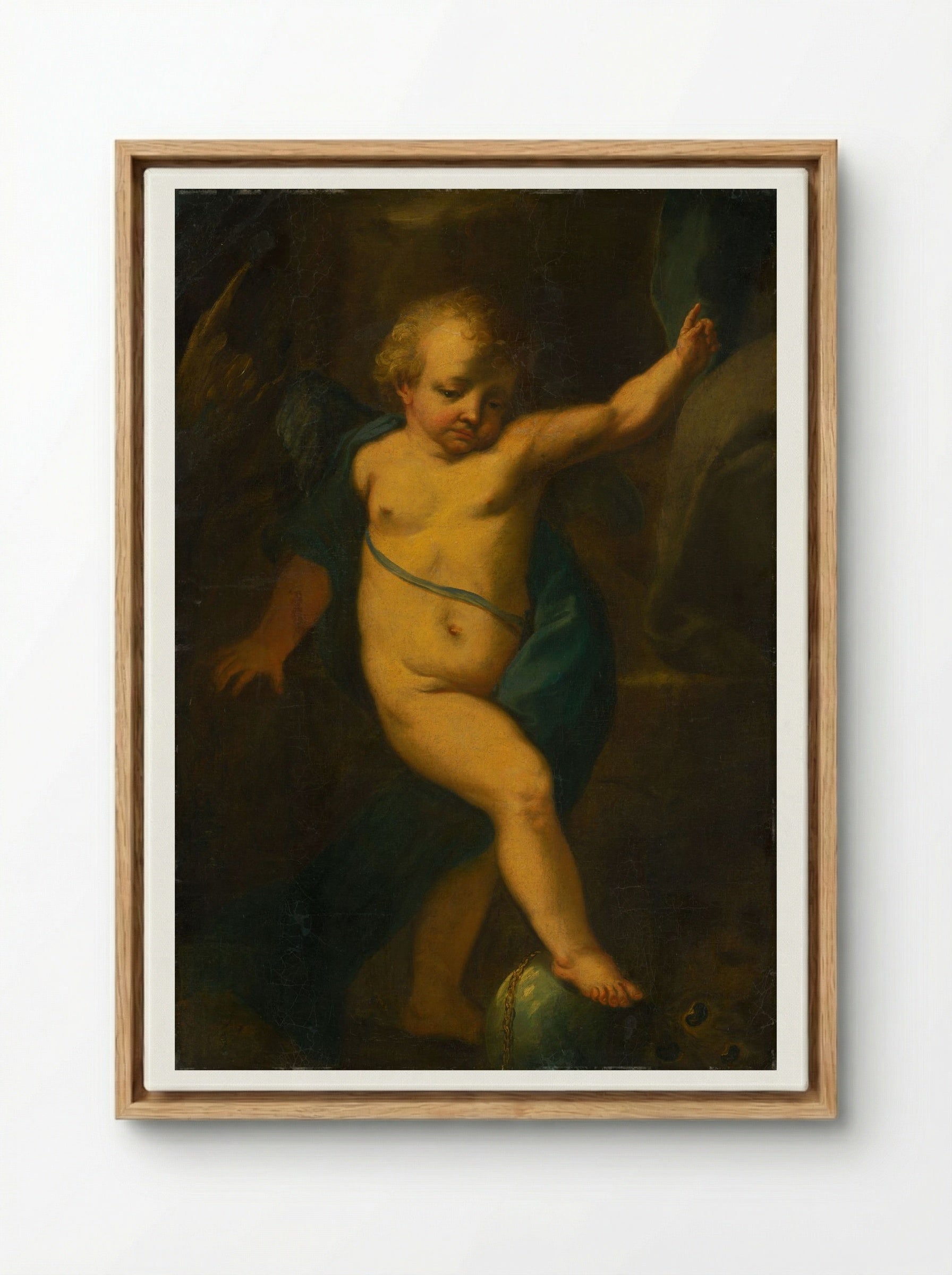Allegorical Figure of an Angel - Fine Art Print - Framed Canvas Wood